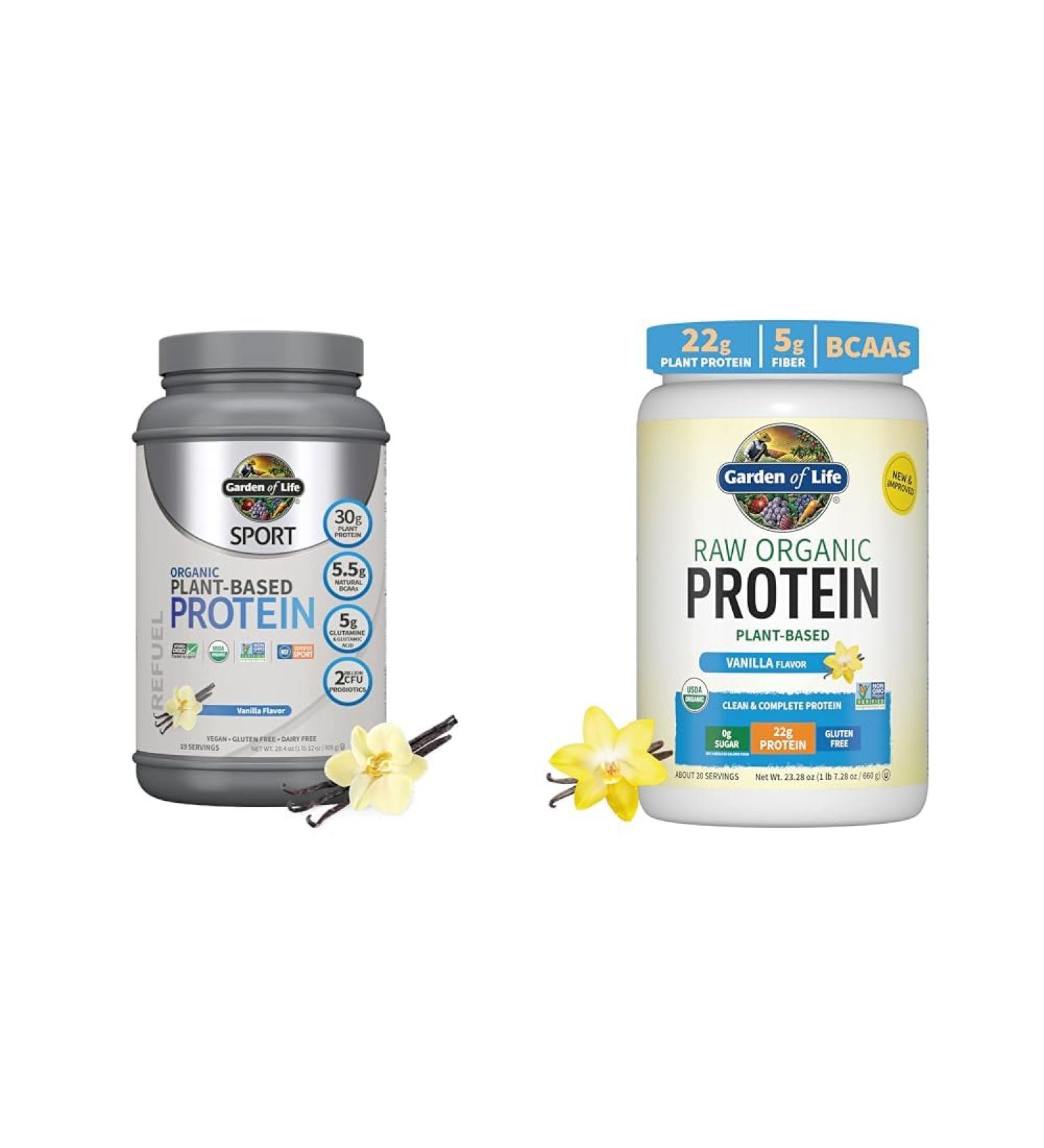 Garden of Life Organic Vegan Sport Protein Powder Vanilla & anilla Protein Powder 22g Complete Plant Based Raw Protein - Buy Online on GoSupps.com