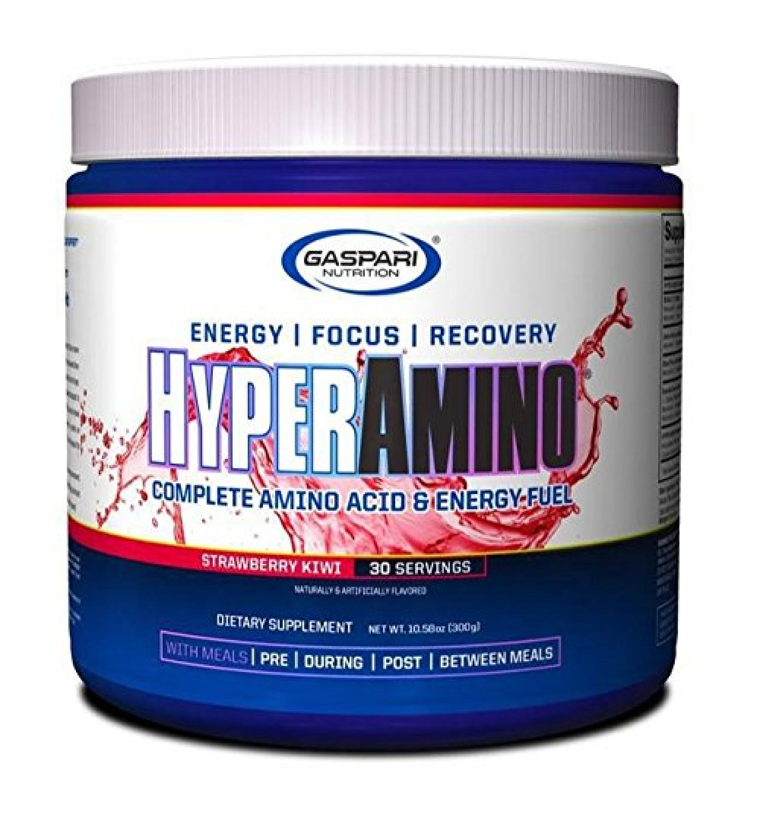Buy Gaspari Nutrition HYPERAMINO Strawberry Kiwi â€“ Complete Amino Acid & Energy Fuel (10.58 oz) - Buy Online on GoSupps.com