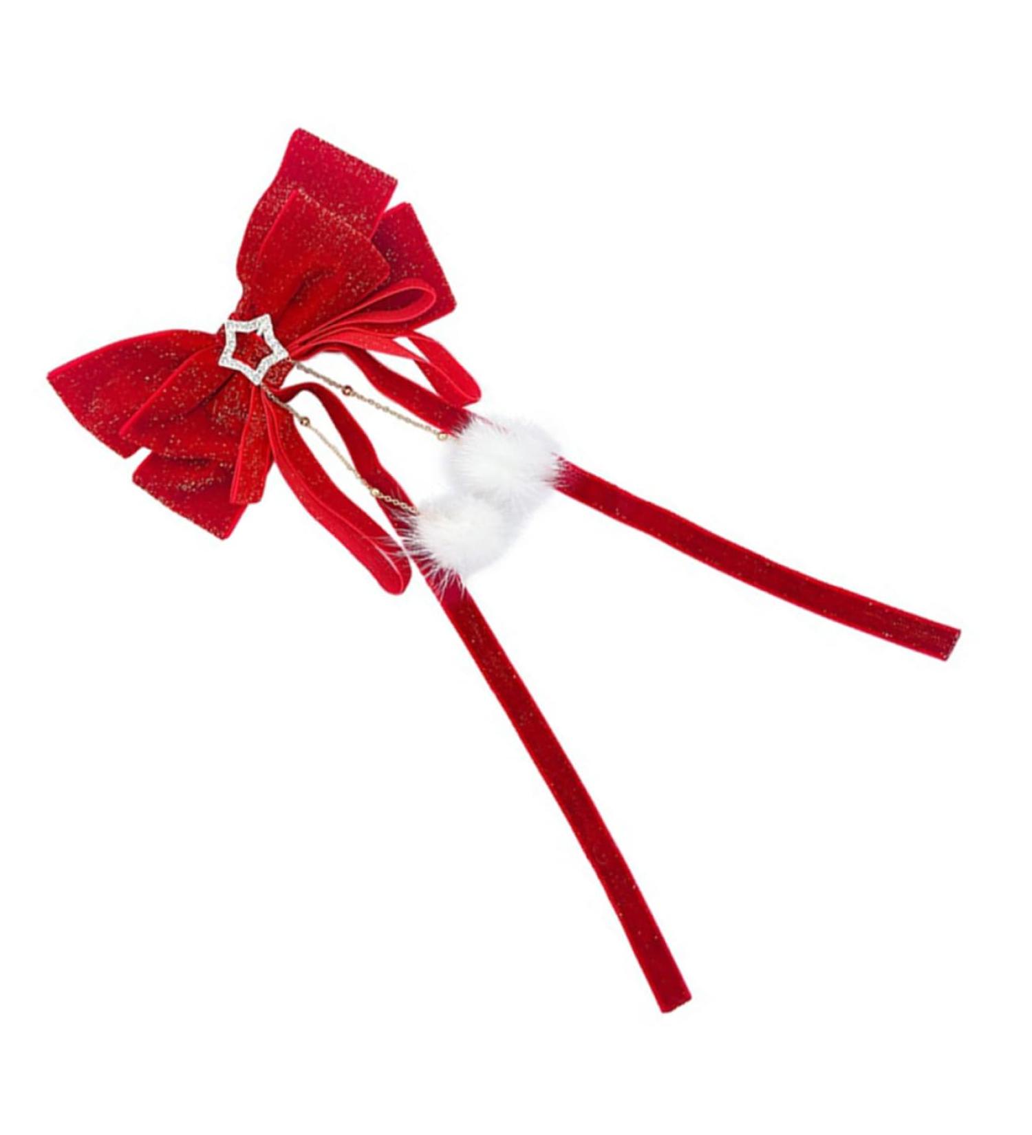 minkissy Hairpin Hair Bow for Women Bow Barrettes Women Bowknot Barrette Satin Bow Hair Barrette Hair Accessories for Girls Red Christmas Bow Bows for Women Child Princess Metal Headband - Buy Online on GoSupps.com