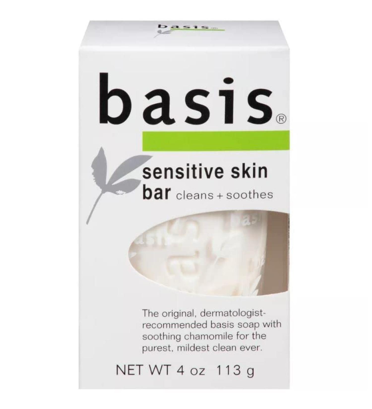 Buy Basis Sensitive Skin Cleansing Bar 4 oz - Pack of 6 | Ideal for Gentle Cleansing | Ship Internationally - Buy Online on GoSupps.com