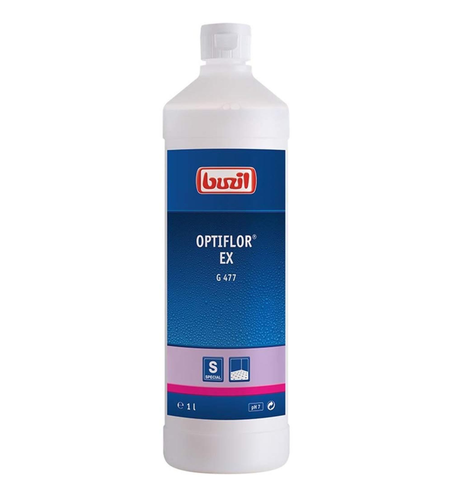 Buzil Optiflor-Ex G477 carpet cleaner: for effective cleaning of carpets and upholstery, 1 litre bottle