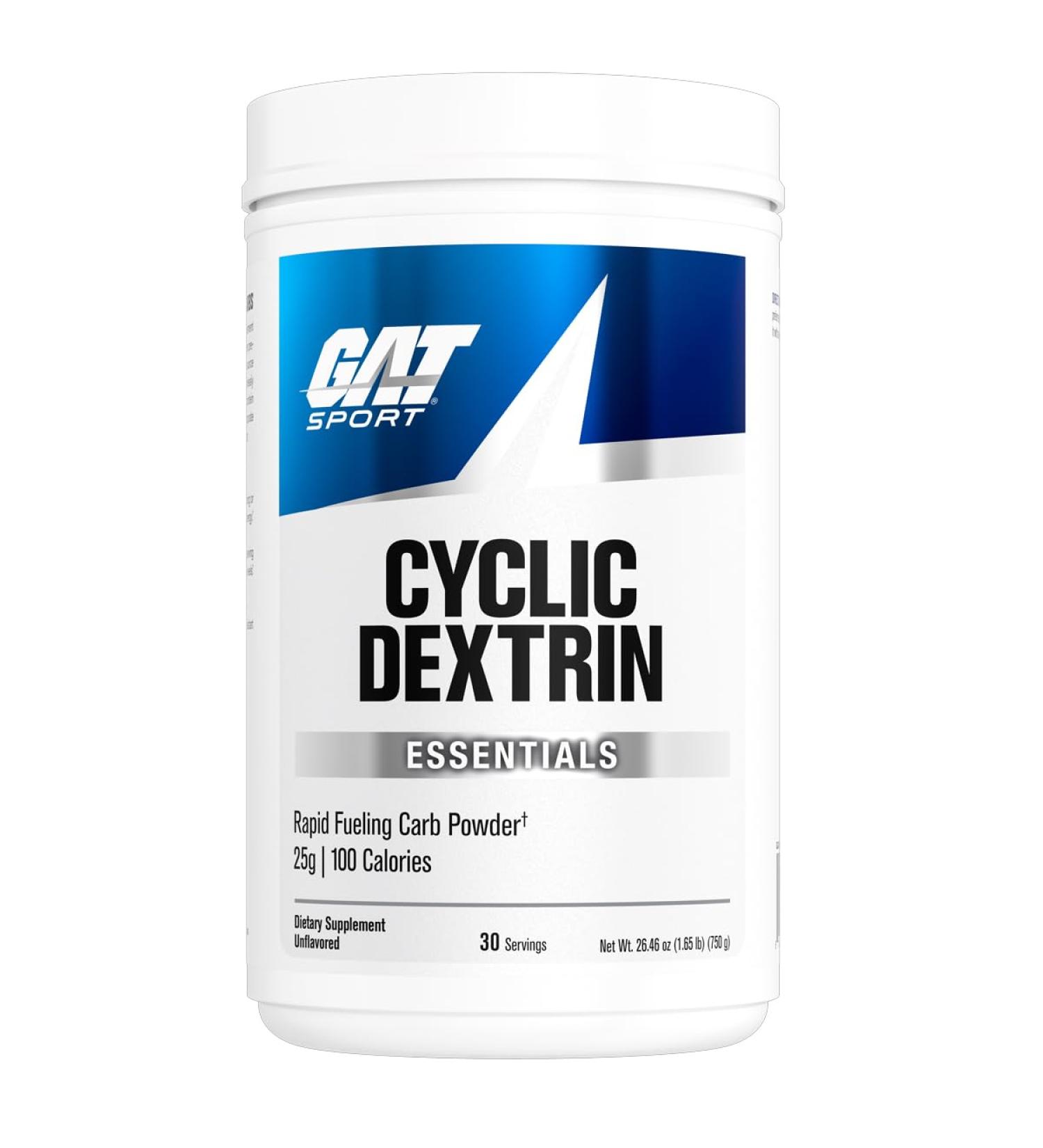 GAT SPORT Cyclic Dextrin Powder Unflavored Carbohyrate for Athletes 30 Servings 750g