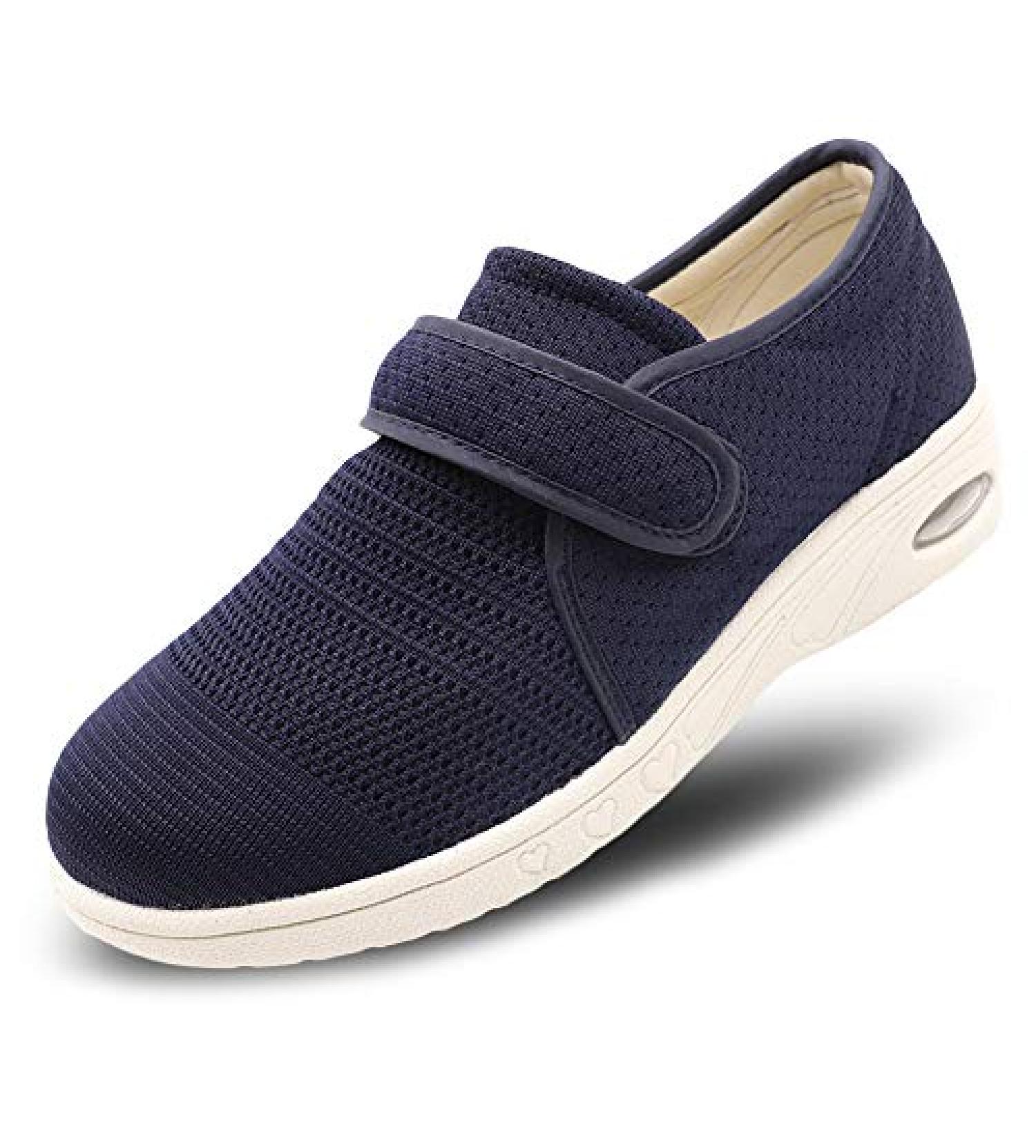 Orthoshoes Women's Edema Shoes - Breathable Lightweight Walking Sneakers for Diabetic Elderly - Navy (Size 8) - Buy Online on GoSupps.com