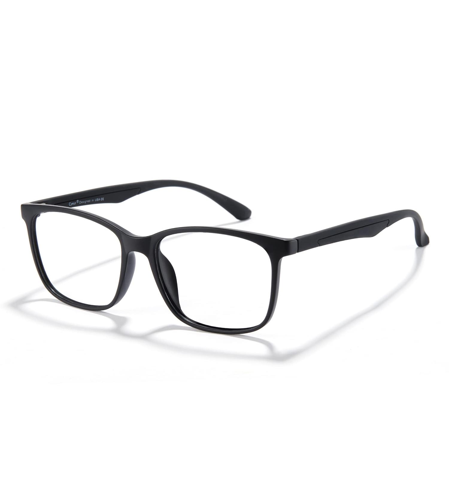 Cyxus Blue Light Filter Glasses - Anti-Blue Light No Prescription Needed Stylish Matt Black - Protect Your Eyes from Screens - Buy Online on GoSupps.com