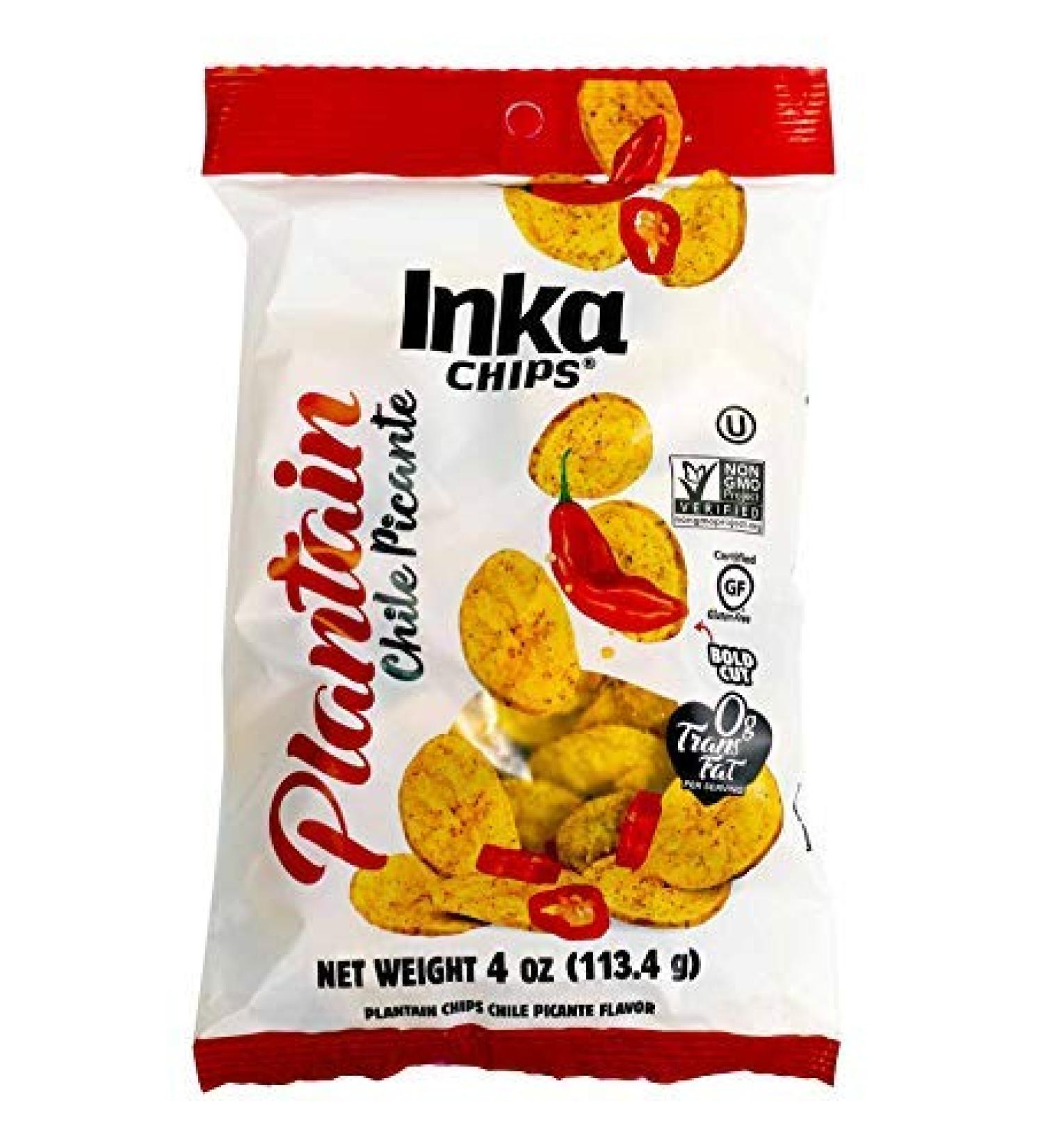 Inka Crops Inka Chips- Chile Picante Plantain chips,4 Ounce (Pack of 12)