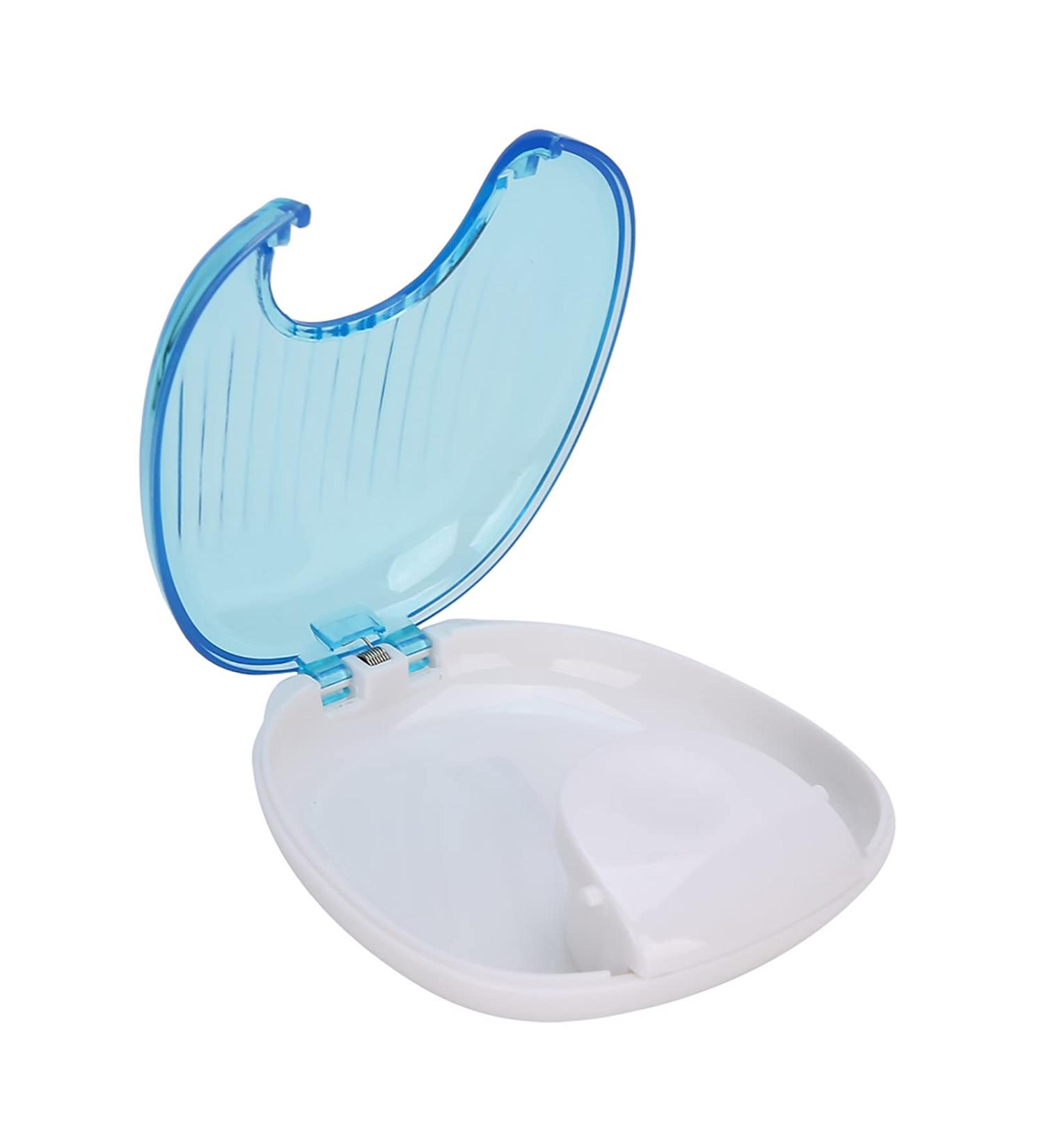 Orthodontic Retainer Case & Box | Sky Container for Dental Care - Blue on White - Buy Online on GoSupps.com