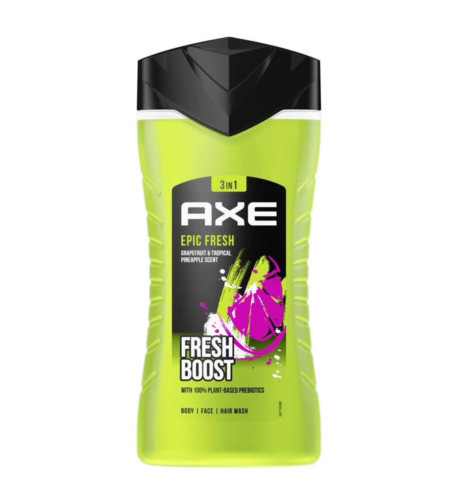 Unilever Germany Axe 3in1 douchegel & shampoo Epic Fresh 250 ml - Buy Online on GoSupps.com