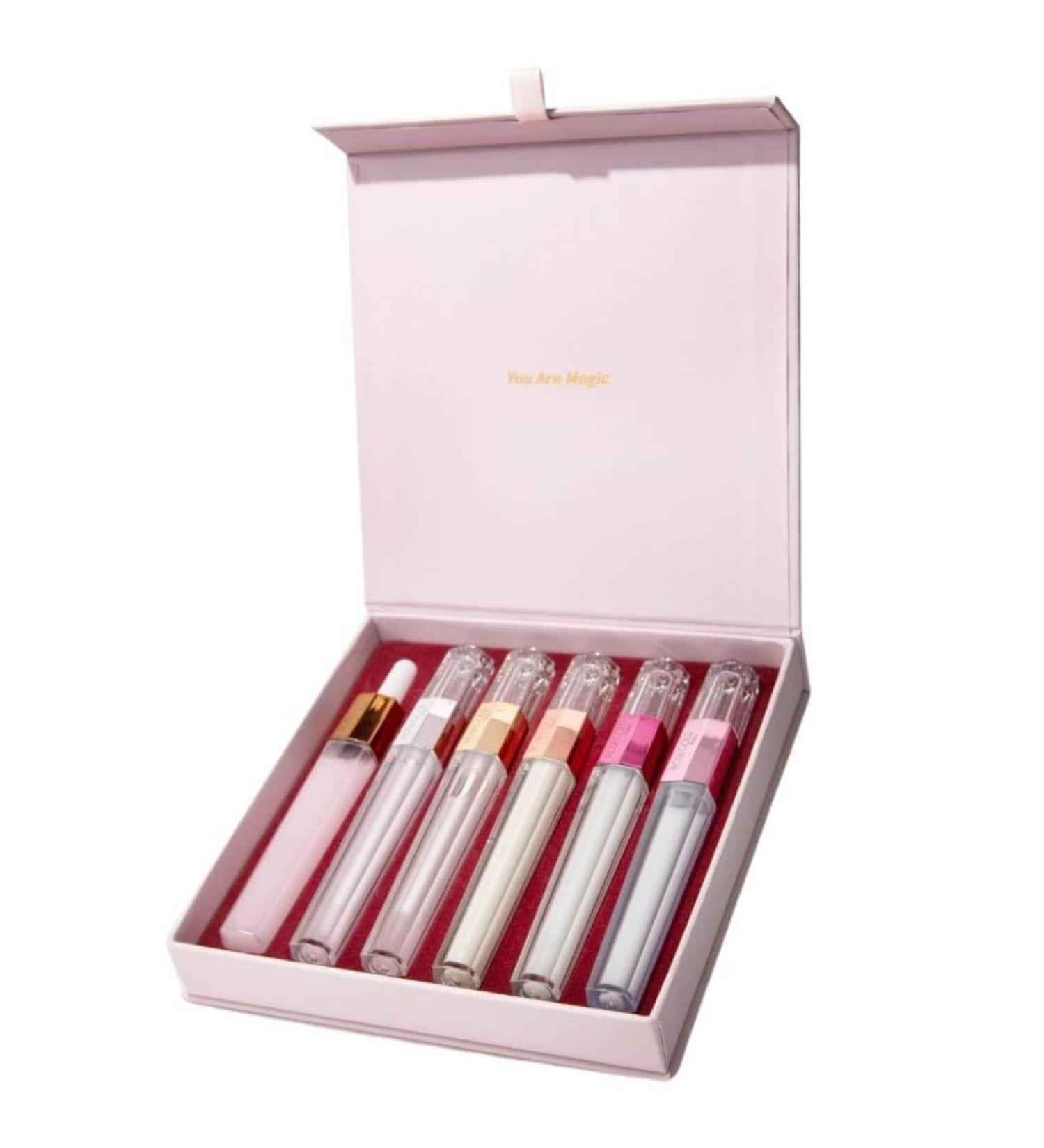 ROSEGOLD ROSEBOX Complete Box 6 Eyelash Eyebrow Hair Nail Growth Serums Lip Plumper Anti-Dark Circles Natural Vegan Made in France - Buy Online on GoSupps.com