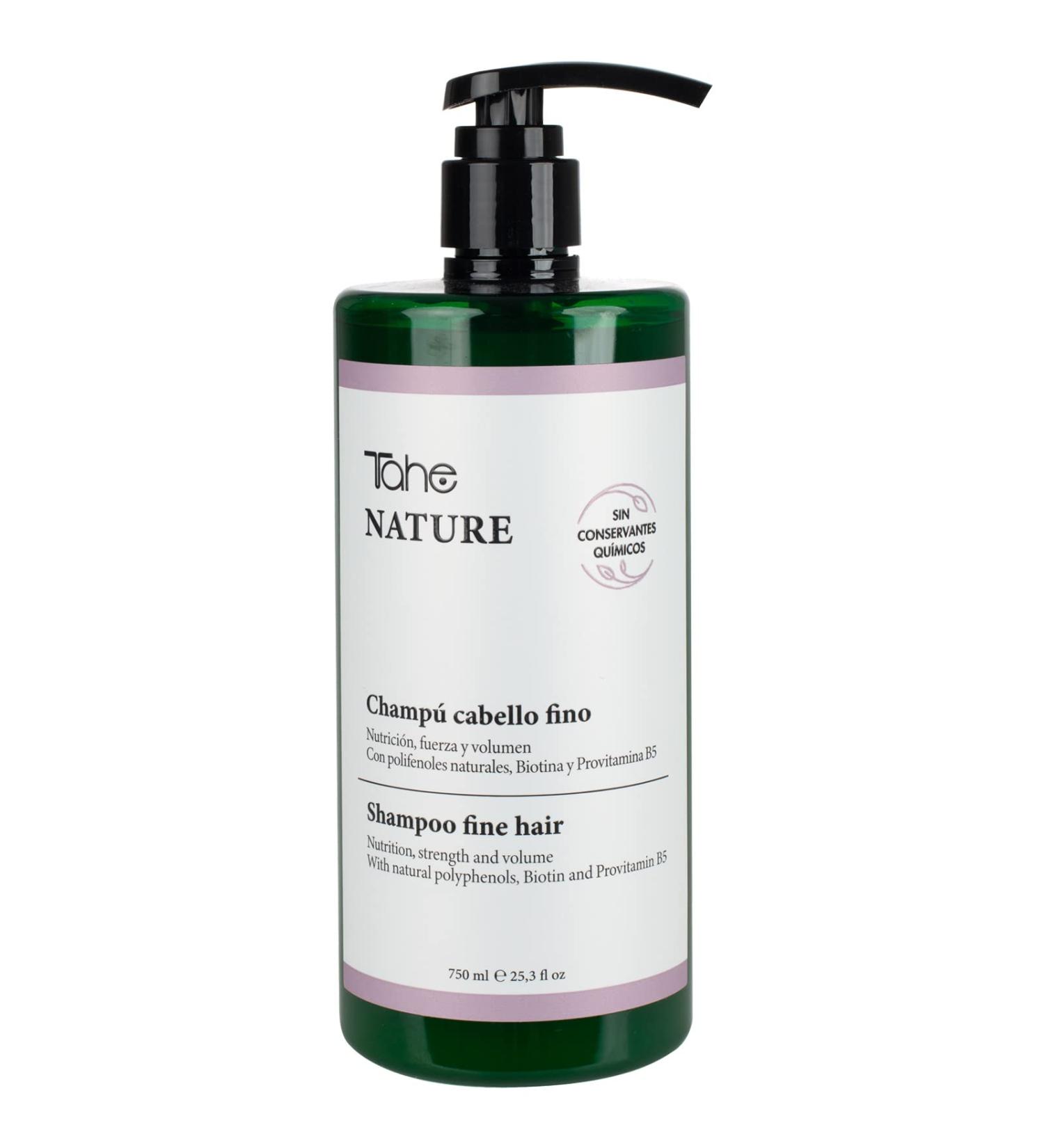  Tahe Tahe Nature Sulfate Free Shampoo for Fine Hair with Natural Polyphenols Soy Oil Arginine Biotin and Pro-Vitamin B5 750 ml - Buy Online on GoSupps.com
