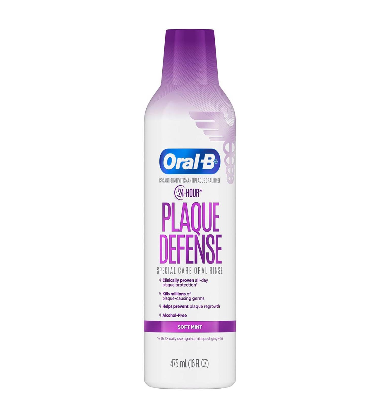 Oral-B Plaque Defense Special Care Oral Rinse 16 fl oz - Pack of 2 - Fight Plaque & Protect Teeth - Buy Online on GoSupps.com