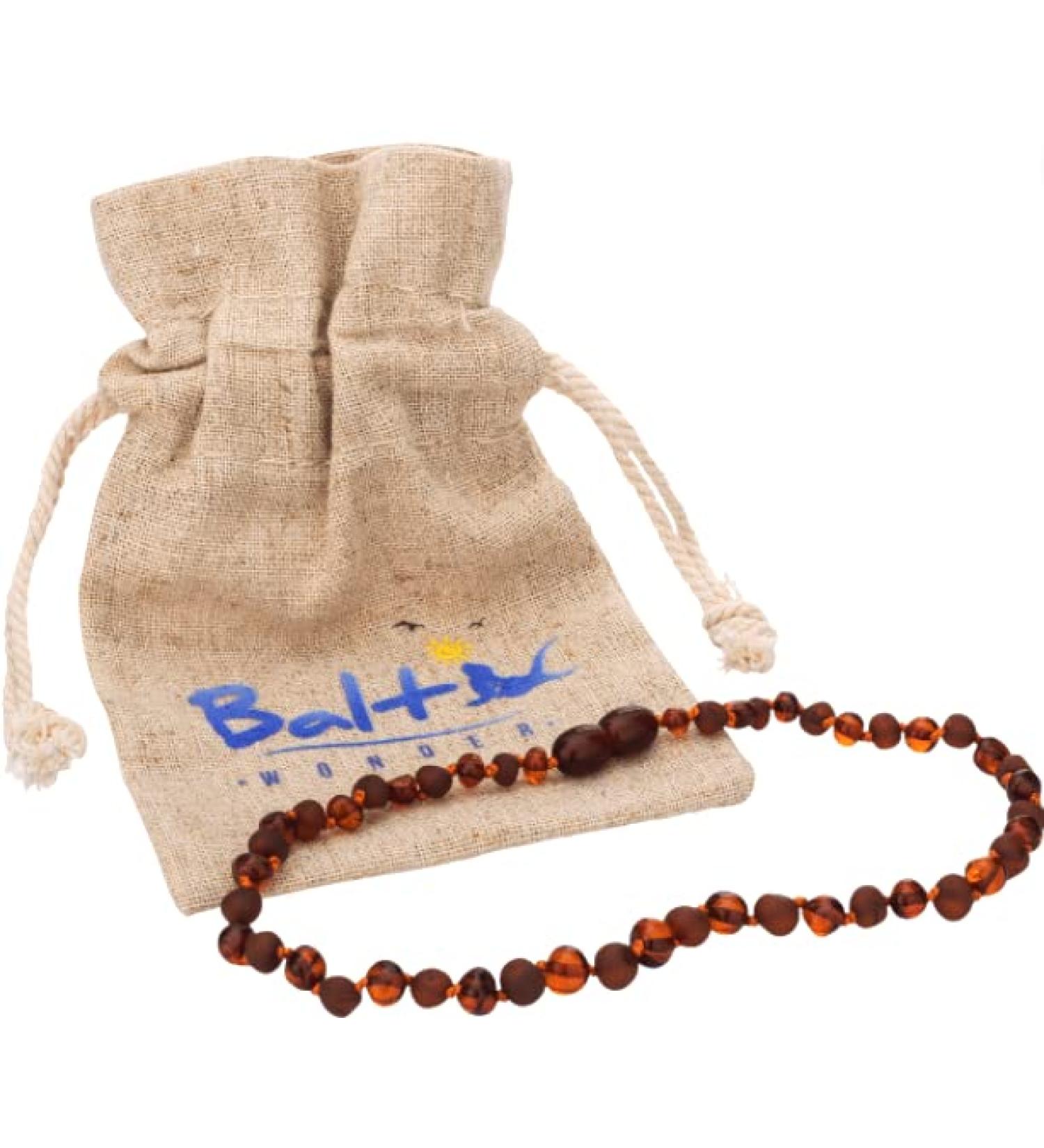 Baltic Wonder Raw/Polished Amber Necklace Gift Set (Cognac) - 12.9 Inches - Certified 100% Authentic - Buy Online on GoSupps.com