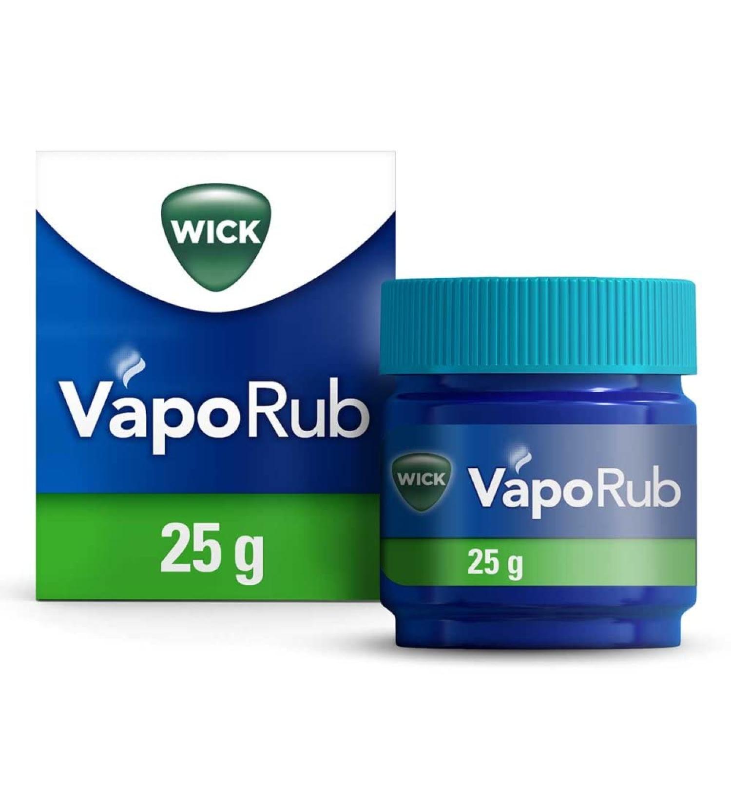 Wick VapoRub Cold Ointment 25g - Soothing Relief for Cough & Congestion | Fast International Shipping - Buy Online on GoSupps.com