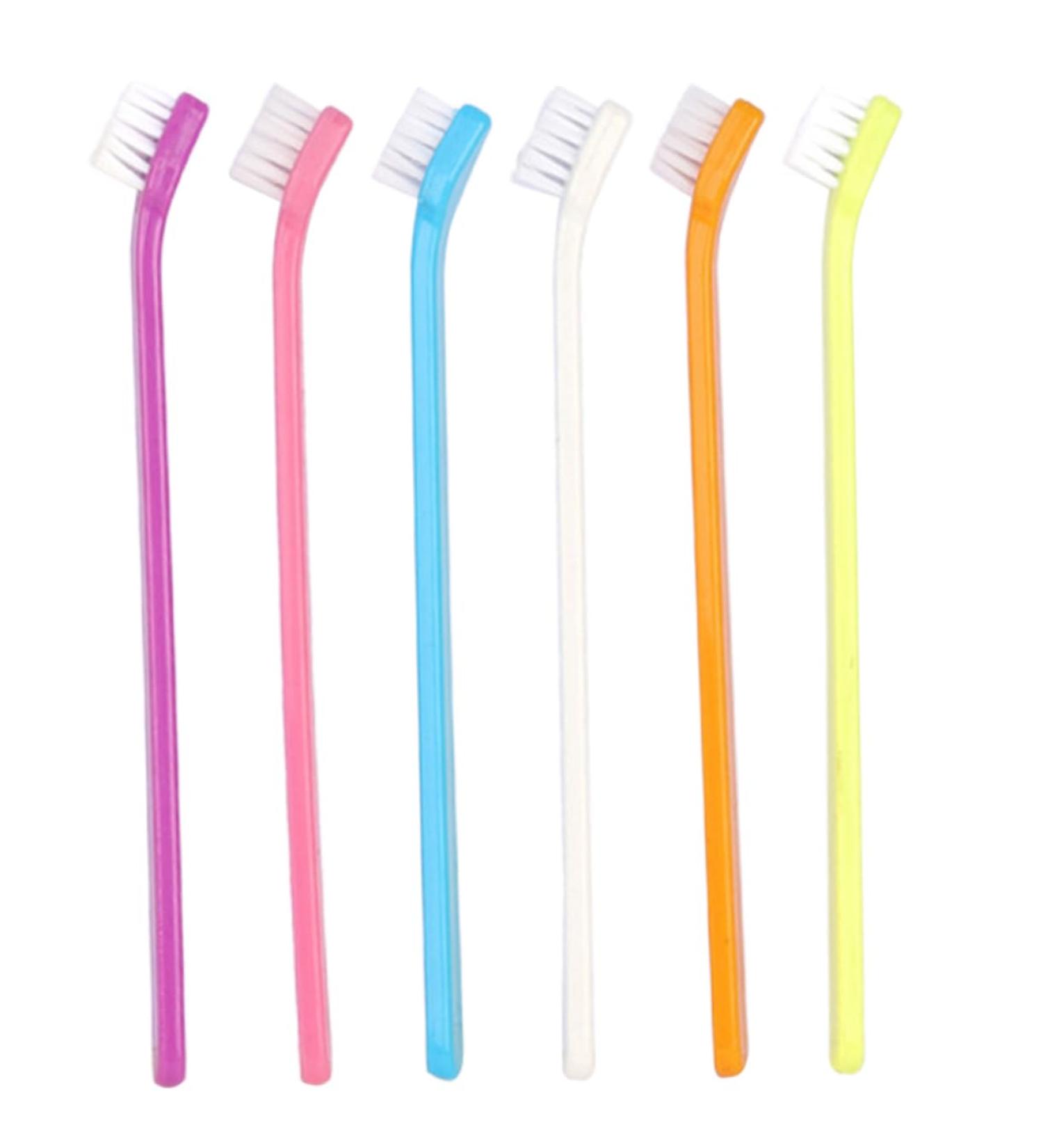 VILLCASE Puppy Toothbrush 6pcs Portable Pet Toothbrush Dog Toothbrushes Dog Toothbrush and Toothpaste Puppy Pet Brush Care - Buy Online on GoSupps.com