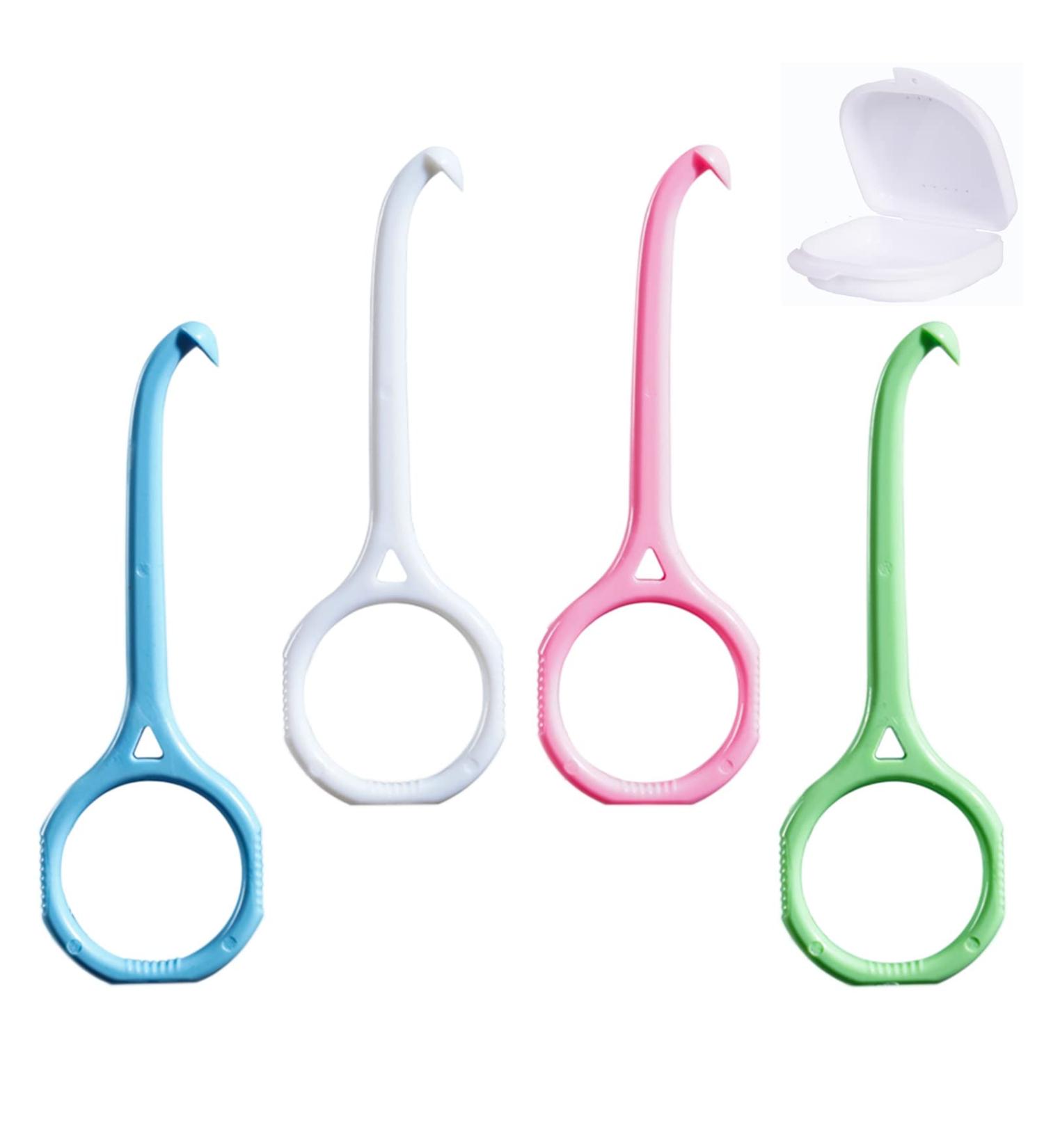 4-Pack Aligner Remover Tool with Retainer Case - Easy to Clean & Use | Invisible Braces Tooth Cleaning Oral Care Set - White, Green, Pink, Blue - Buy Online on GoSupps.com