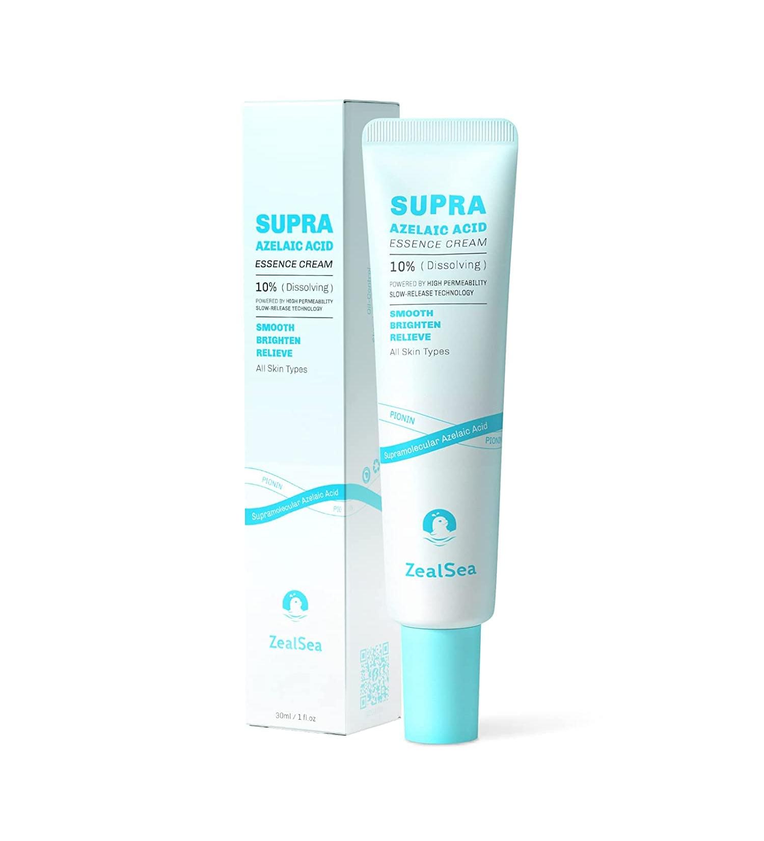 ZealSea Azelaic Acid 10% Facial Cream - Redness Relief, Rosacea & Acne Treatment, 1 oz - Buy Online on GoSupps.com