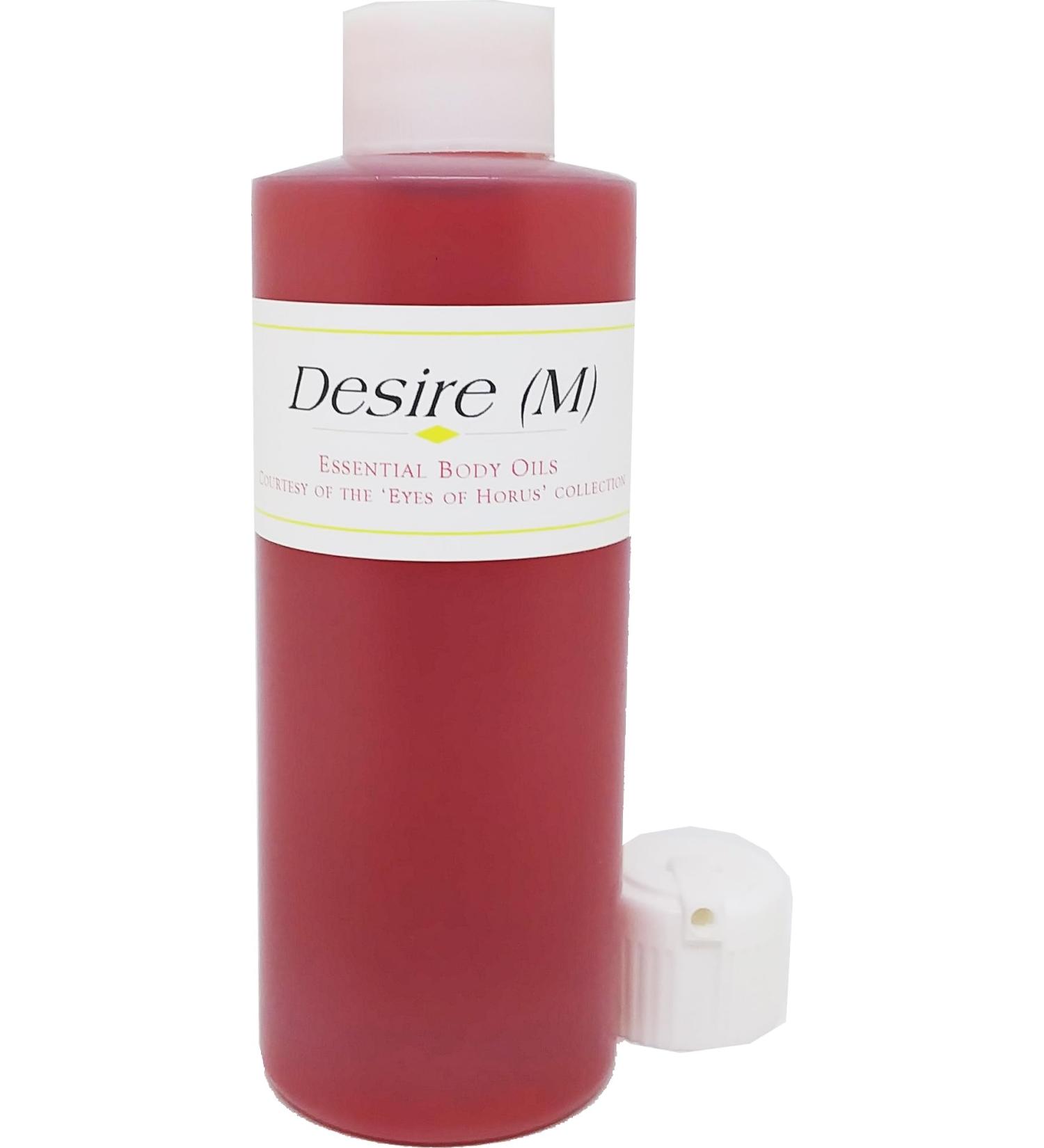Desire - Type AD For Men Scented Body Oil Fragrance Flip Cap - Red - 4 oz. - ID#117109 4 Fl Oz (Pack of 1)