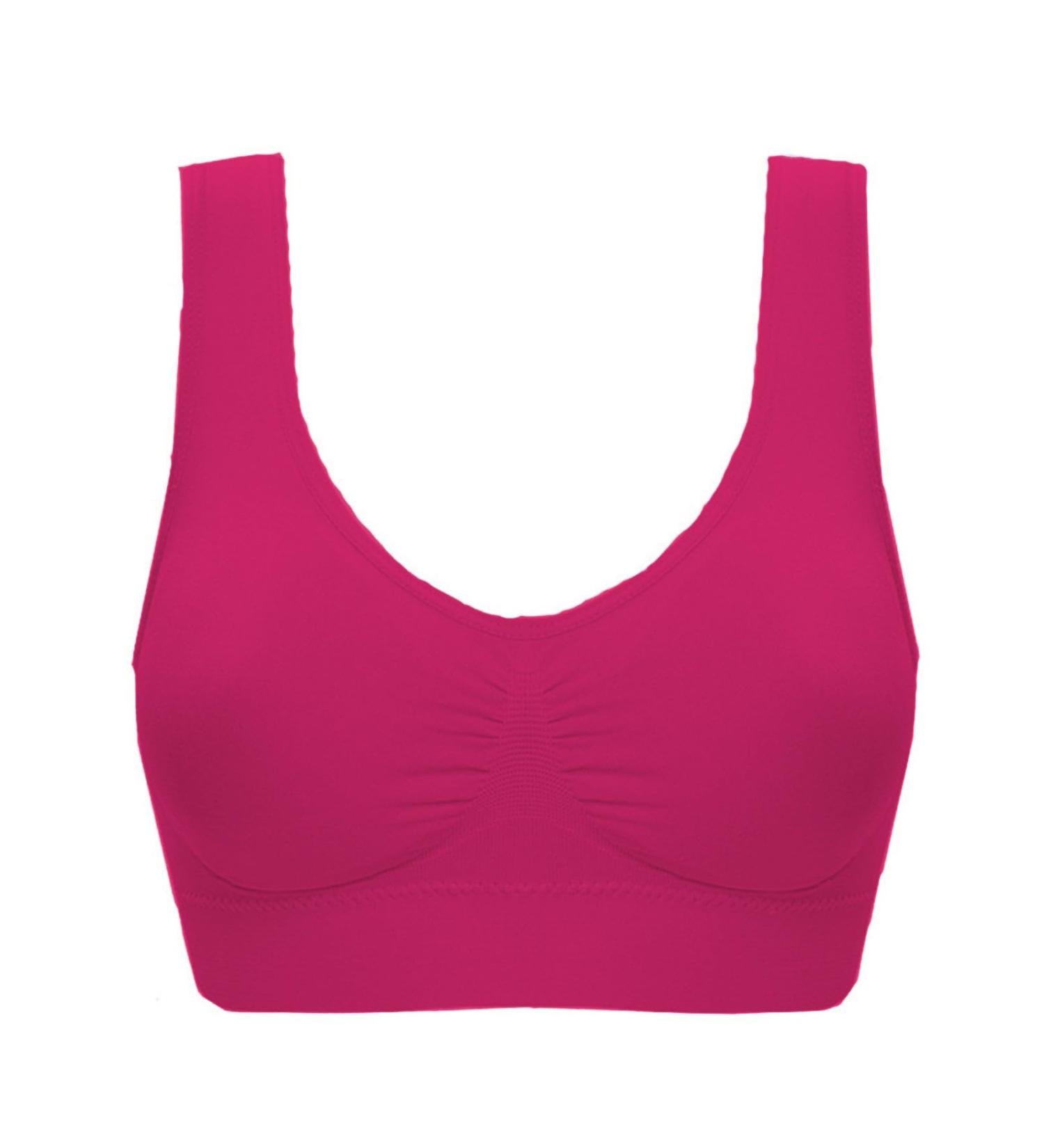 Shop Women's Plus Size Sports Bra - Colorful Push-Up Comfort Bra in Hot Pink Red Watermelon Red - Perfect Gift for Women - Buy Online on GoSupps.com