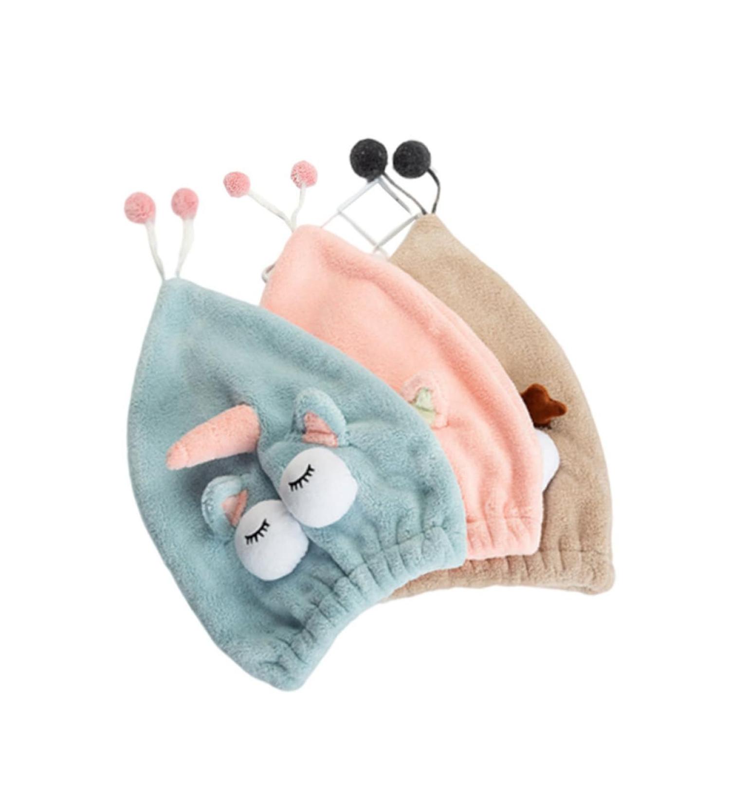 MAGICLULU 3pcs Water Absorption Hat Hair Dry Hair Cap Head Towel Speedy Dry Head Scarves Showercap Shower Cap Bathroom Accessories Kerchief Head Coverings Absorbent Cap Quick Dry - Buy Online on GoSupps.com