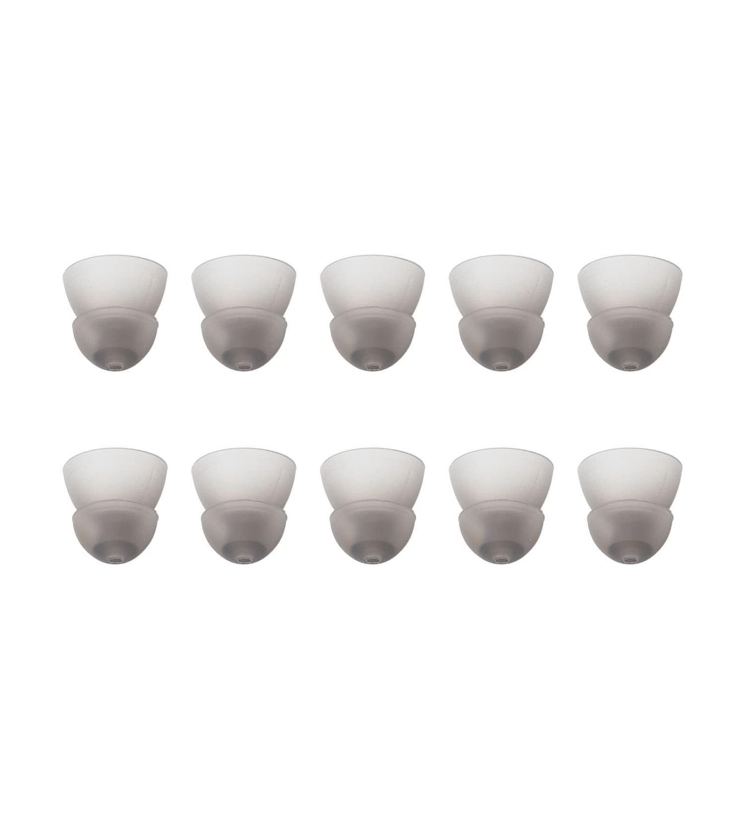 10 Pack Hearing Aid Domes - 10mm Universal Silicone Earplugs & Couplings for Amplifiers - Black Replacement Set - Buy Online on GoSupps.com