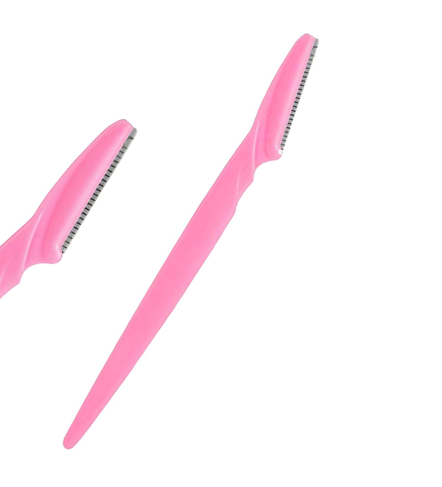 Eyebrow Razors & Facial Hair Remover - Exfoliating Dermaplaning Tool for Women & Men (Pink) - International Shipping - Buy Online on GoSupps.com