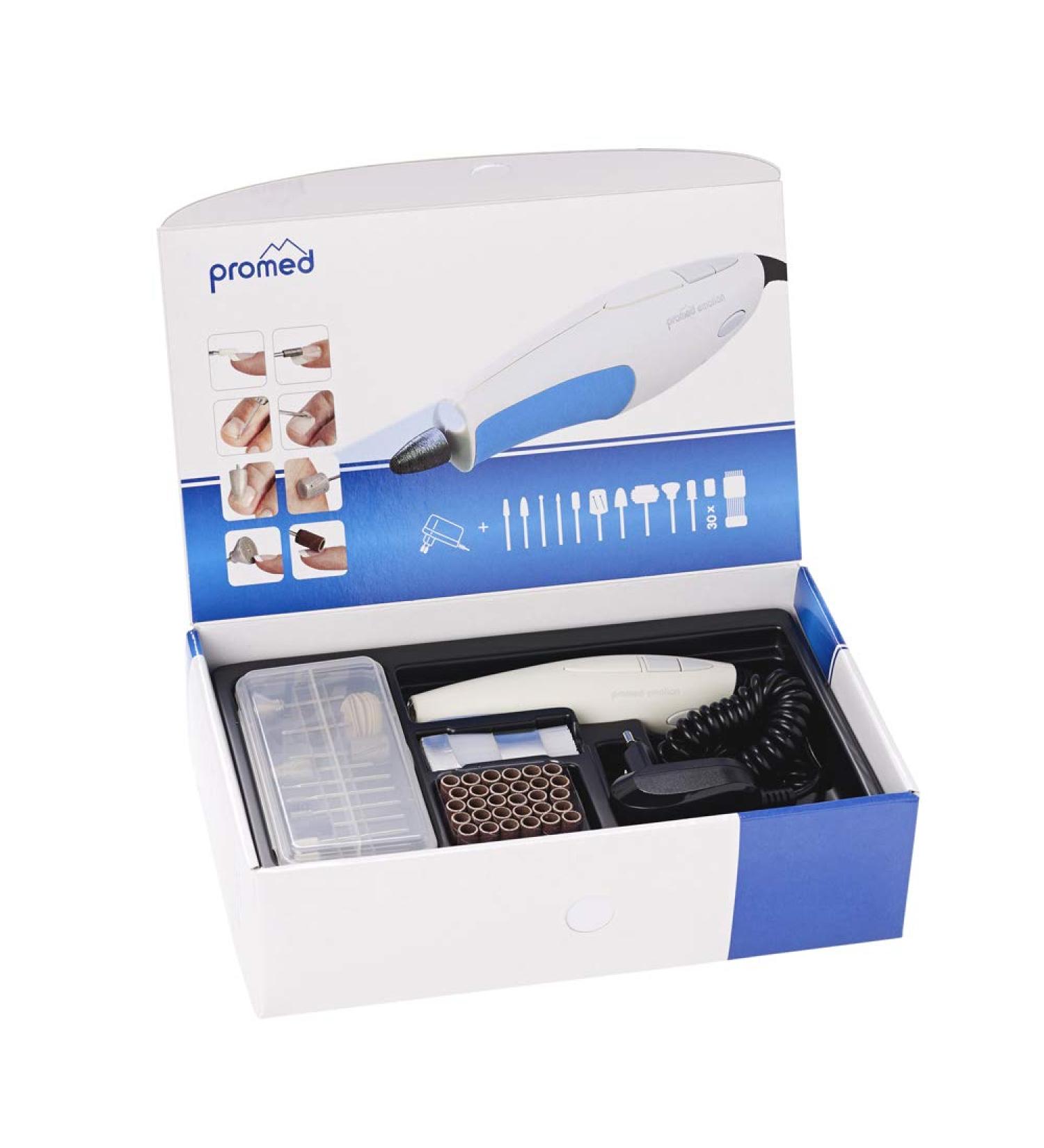 Promed Emotion Electric Nail File - Professional Manicure & Pedicure Set with 40 Accessories - 12 000 RPM Nail Care Solution - Buy Online on GoSupps.com