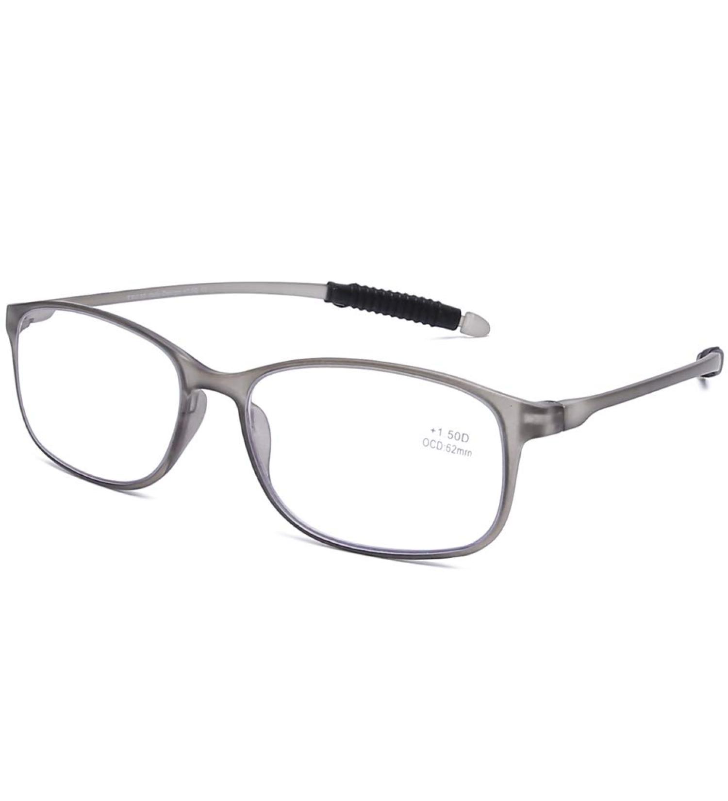 DOOViC Blue Light Filter Reading Glasses for Unisex TR259-C - Matte Gray 1.75x Magnification 9 Colors Available - Shop Now for International Shipping - Buy Online on GoSupps.com