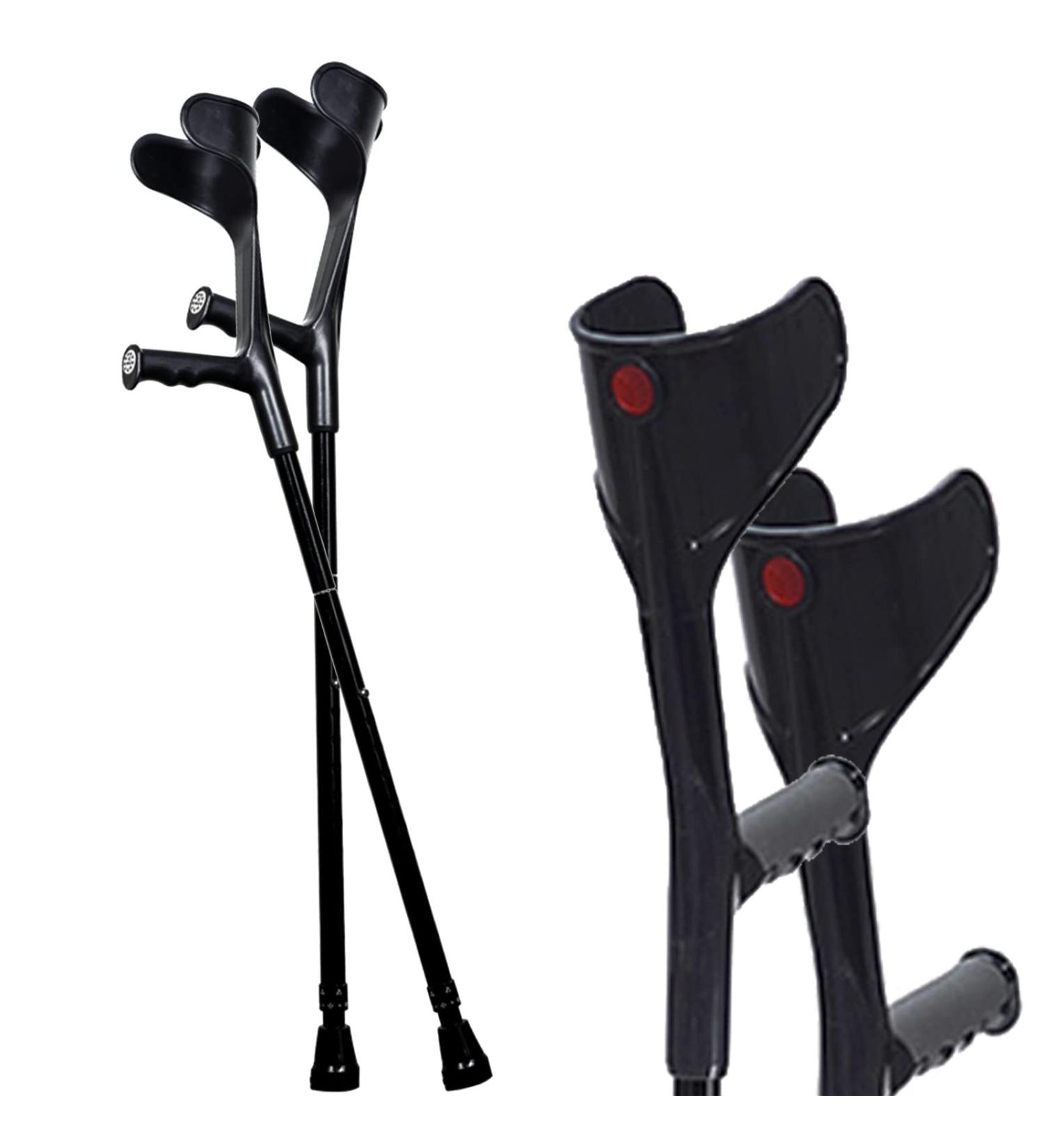 Forearm Crutches Lightweight Arm Cuff Crutch Ergonomic Adjustable Aluminum Crutches Great for Travel or Work Lucky Star - Buy Online on GoSupps.com