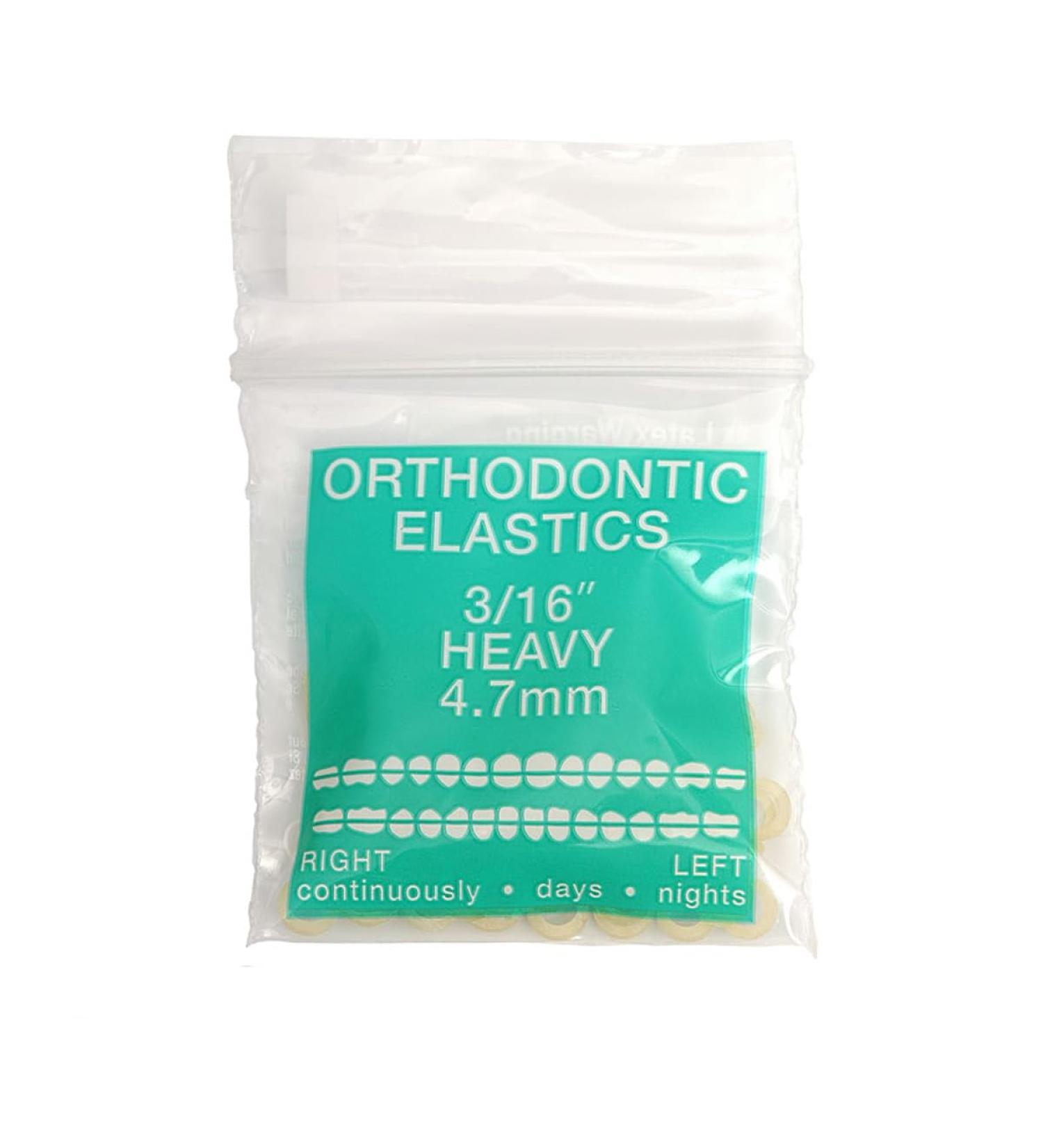 Orthodontic Intraoral Elastics - 1000pcs Heavy 3/16" Surgical Latex - Made in USA - Orthodentalusa Corp - Buy Online on GoSupps.com
