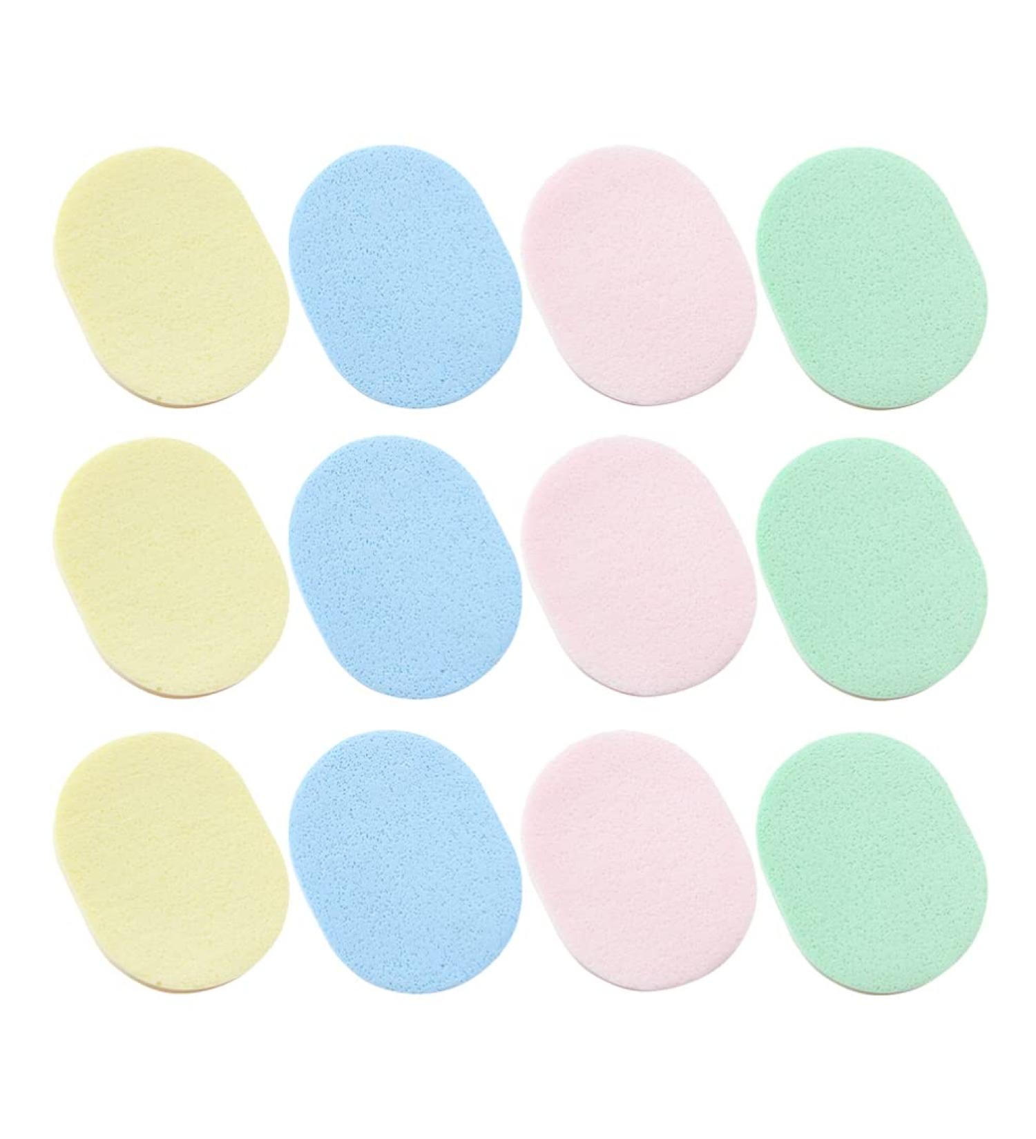 FRCOLOR 12pcs Makeup Removing Powder Puff | Exfoliating Pads & Facial Sponges for Flawless Skin | International Shipping Available - Buy Online on GoSupps.com