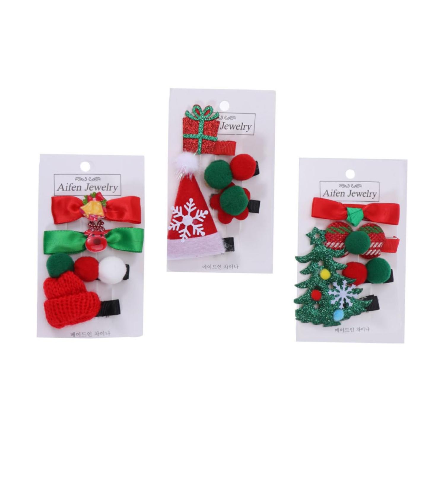 minkissy 3 Sets Party Hair Accessories Holiday Hair Barrettes Christmas Goodie Bag Stuffers No Slip Hair Barrettes Hair Clip Hair Pin Christmas Hair Accessory Girl Child Headgear - Buy Online on GoSupps.com