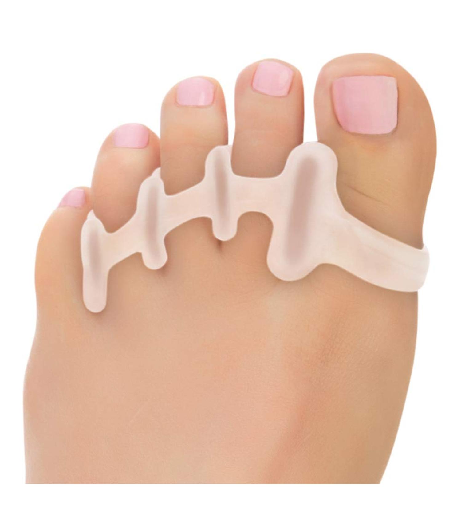 Collections Etc Pain Relief Gel Toe Straighteners - Set of 2 (White, One Size) - Buy Online on GoSupps.com