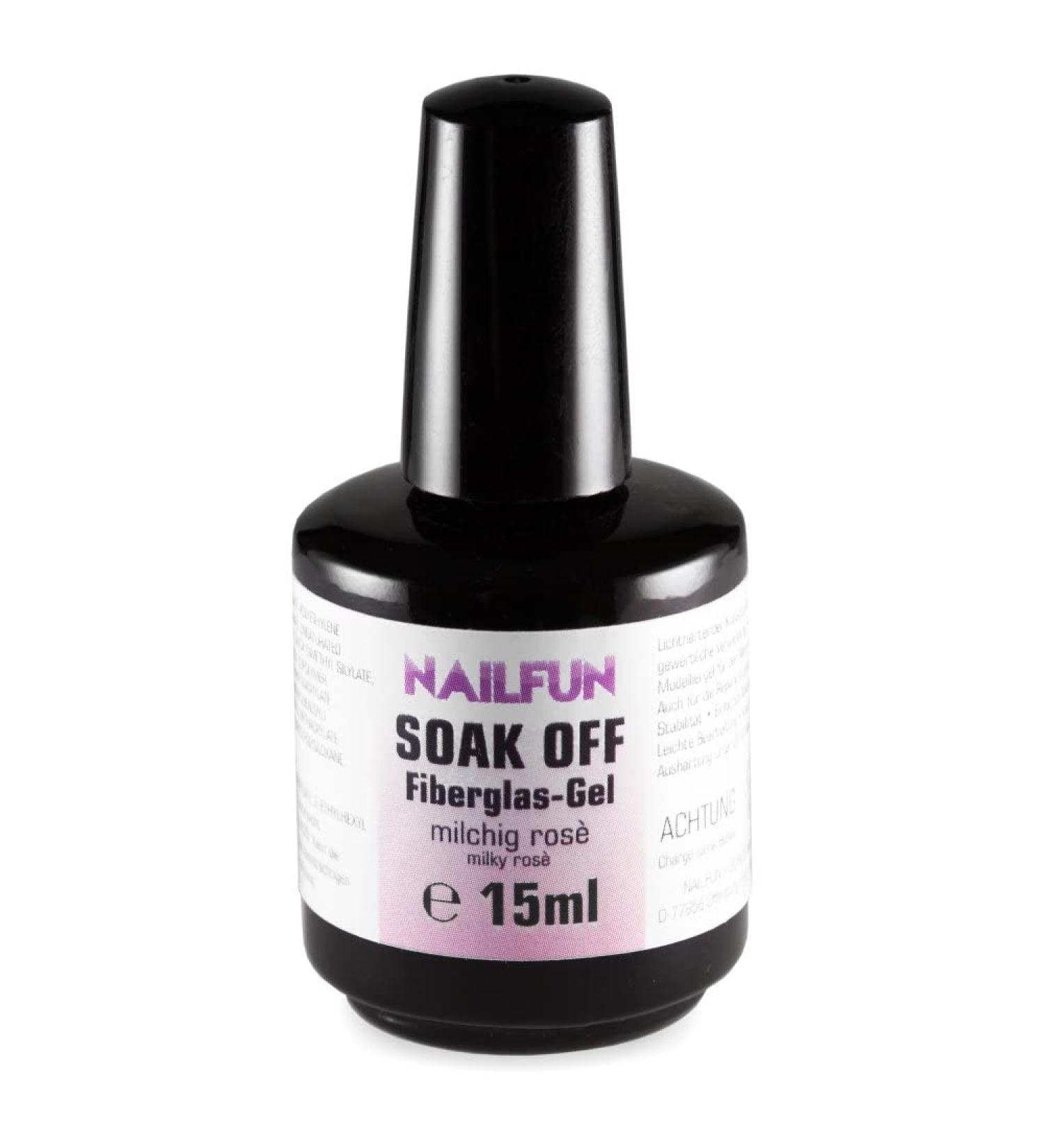 SOAK-OFF Fiberglass Gel milky rose - 15ml - UV + LED
