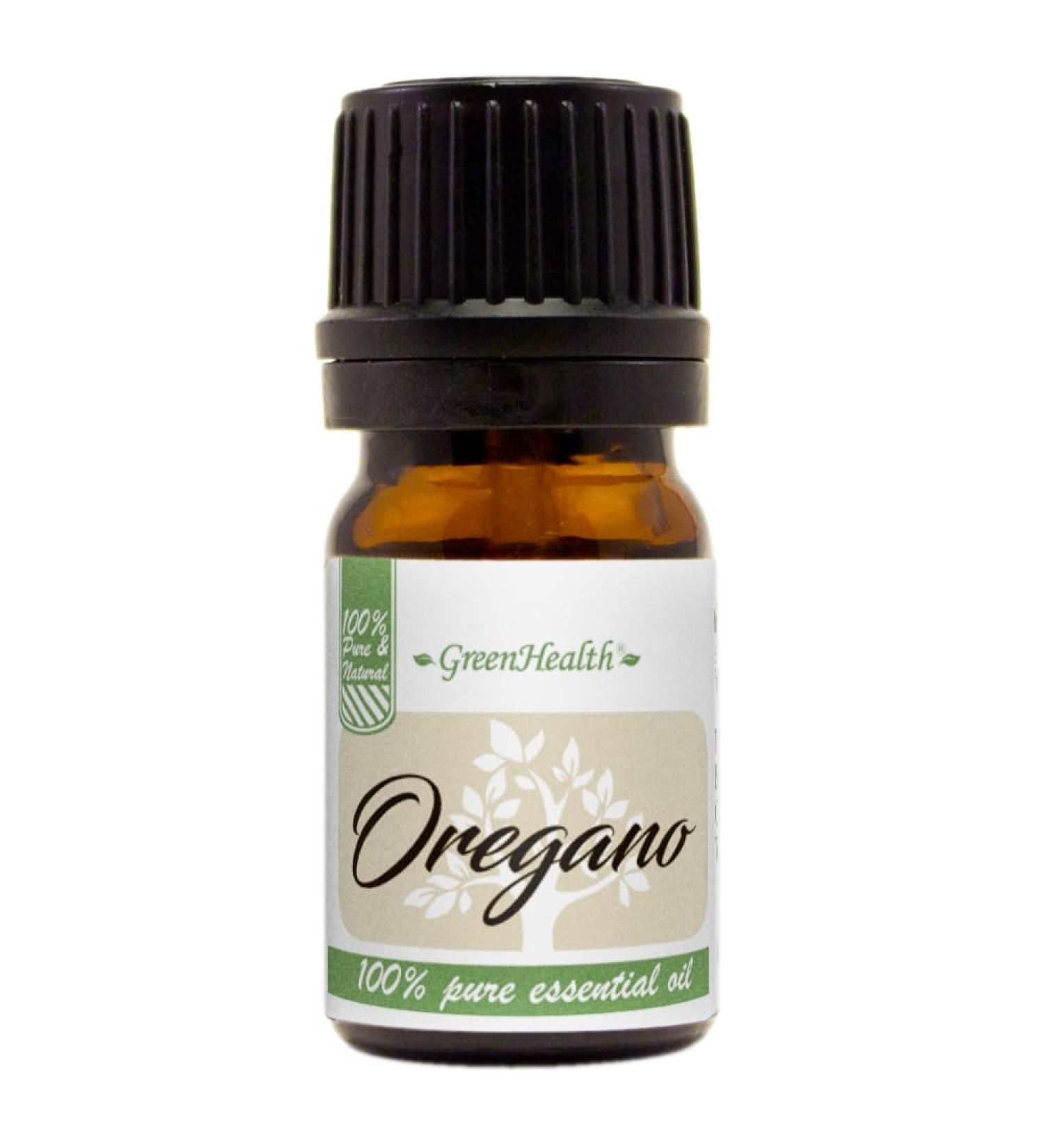 Oregano Essential Oil 1/6 fl oz (5 ml) Glass Bottle 100% Pure Essential Oil - GreenHealth - Buy Online on GoSupps.com