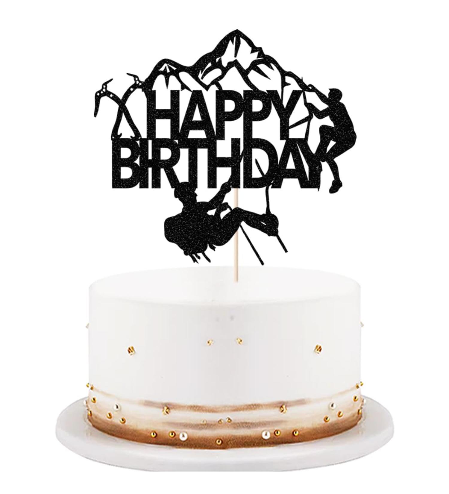 LVEUD rock-climb Happy birthday Cake Topper Omasaki eight items Extreme master of six lives Happy Birthday Sports Theme Birthday Party Cake Decoration (rock-climb) - Buy Online on GoSupps.com