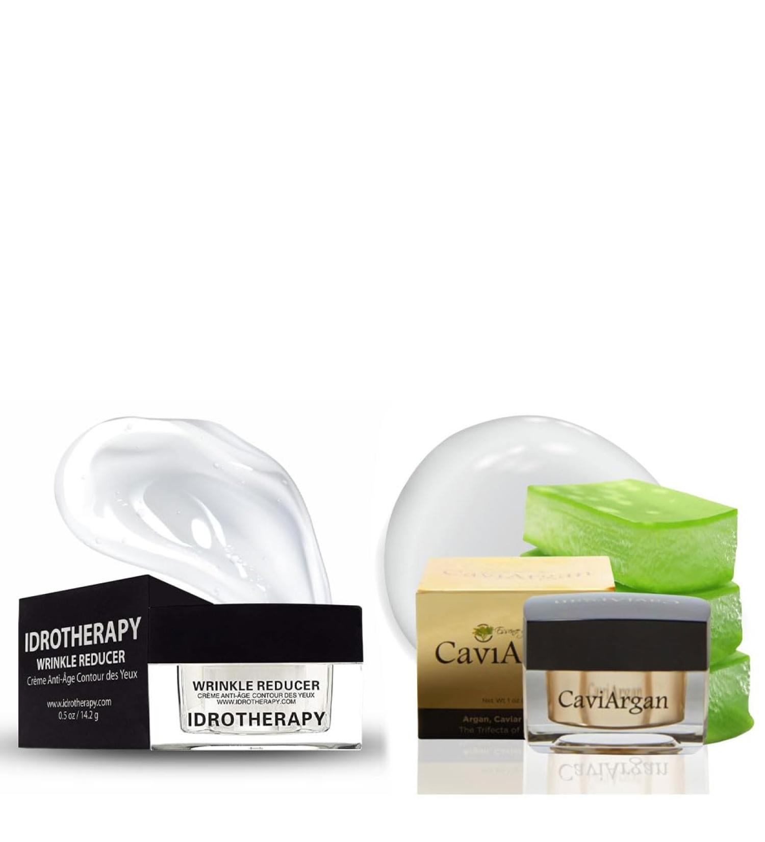Idrotherapy Essence of Argan Anti-Aging and Caviargan Wrinkle Cream with Argan Oil Matrixyl & Botanical + Firming Cream set - Buy Online on GoSupps.com