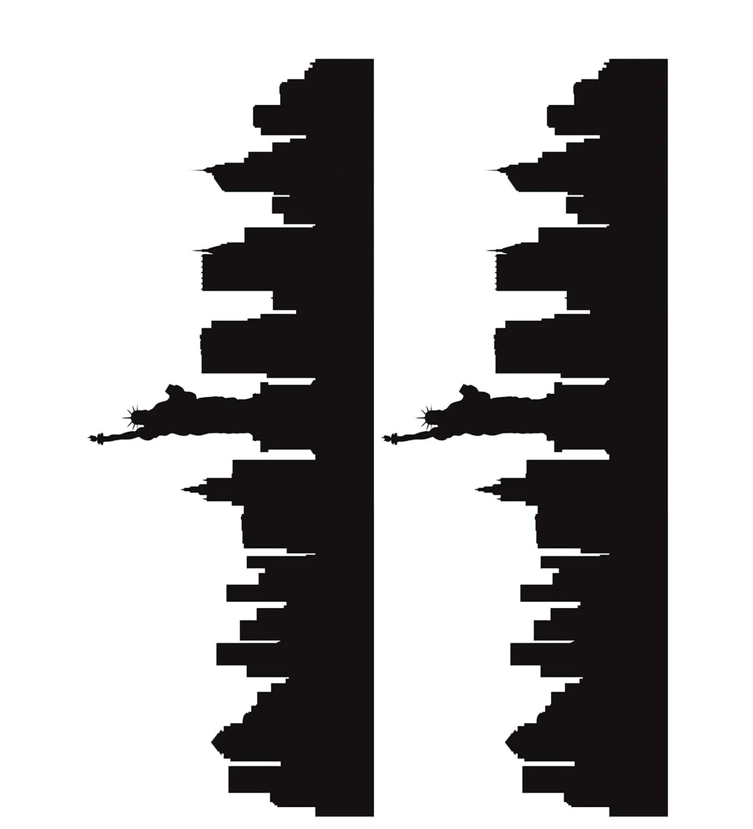 Sunshine Cake Toppers New York Skyline Silhouette 10'' x 4'' Cake Toppers Edible Icing A4 Sheet Black