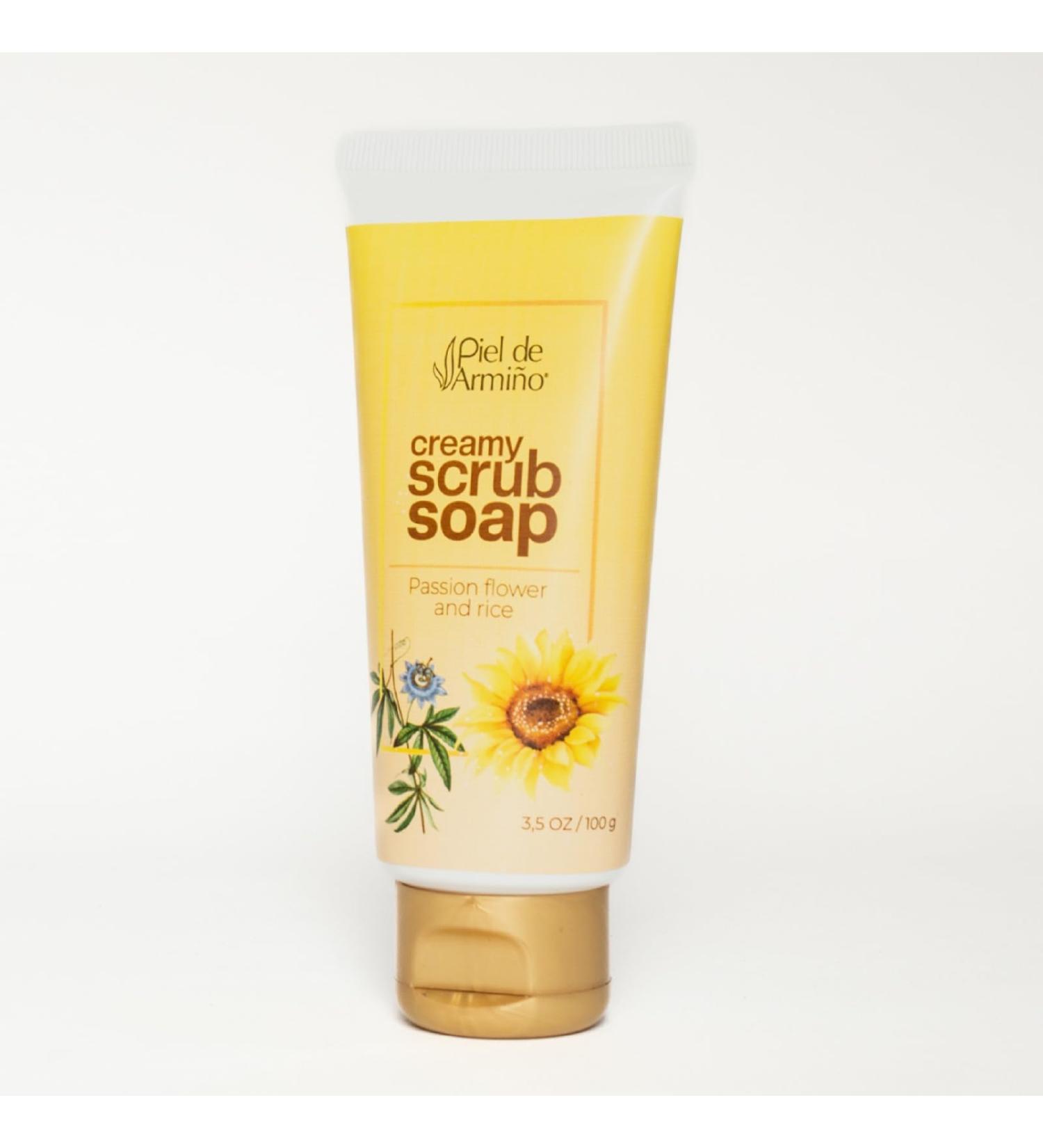 Buy Creamy Scrub Soap - Exfoliating Body Cleanser with Sunflower Oil & Shea Butter for Silky Soft Skin - Buy Online on GoSupps.com