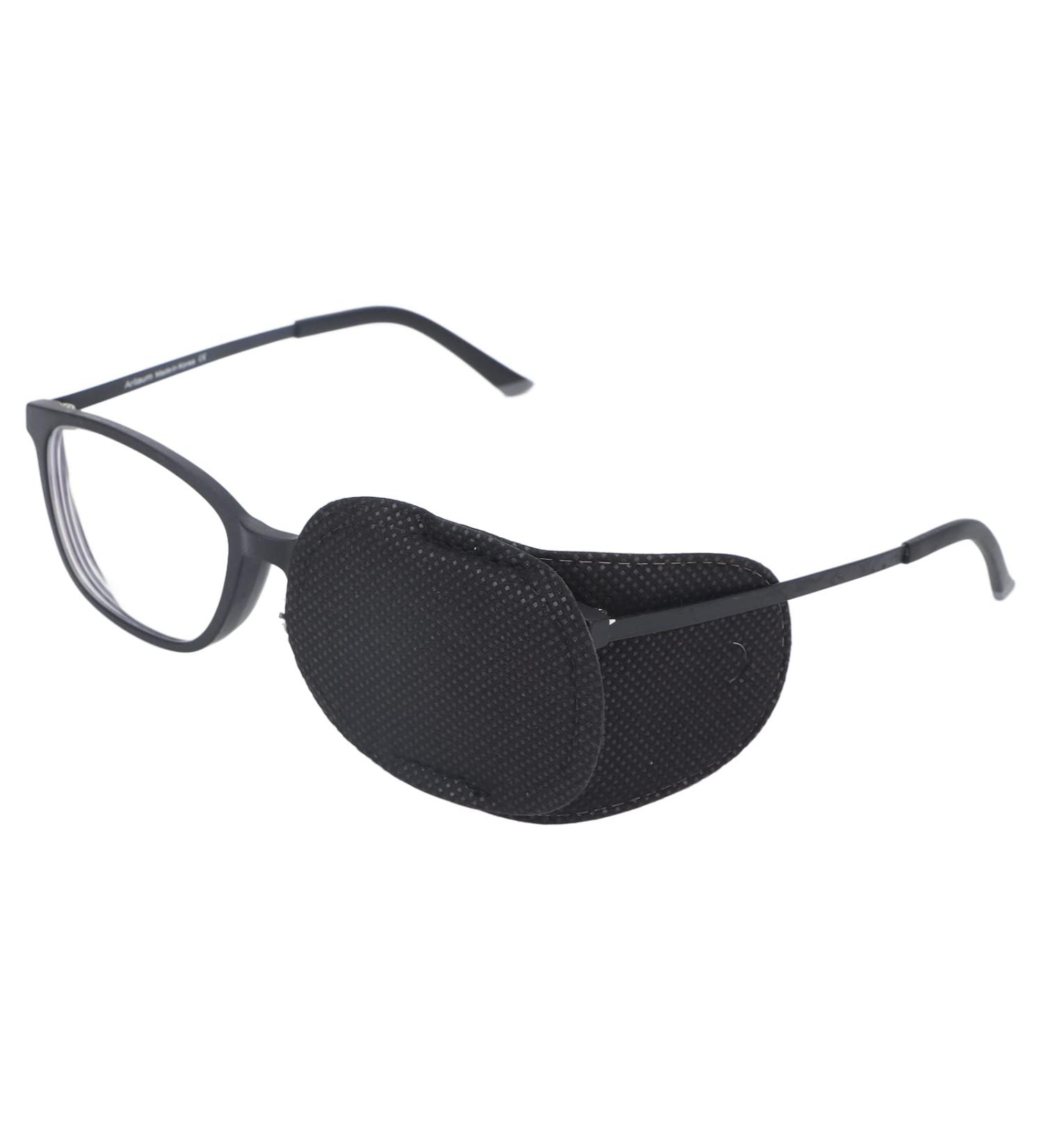 Eye Patch for Glasses - Black Non-Woven Eye Patch for Amblyopia & Strabismus - Universal Size 10x5cm for Adults & Kids - Buy Online on GoSupps.com