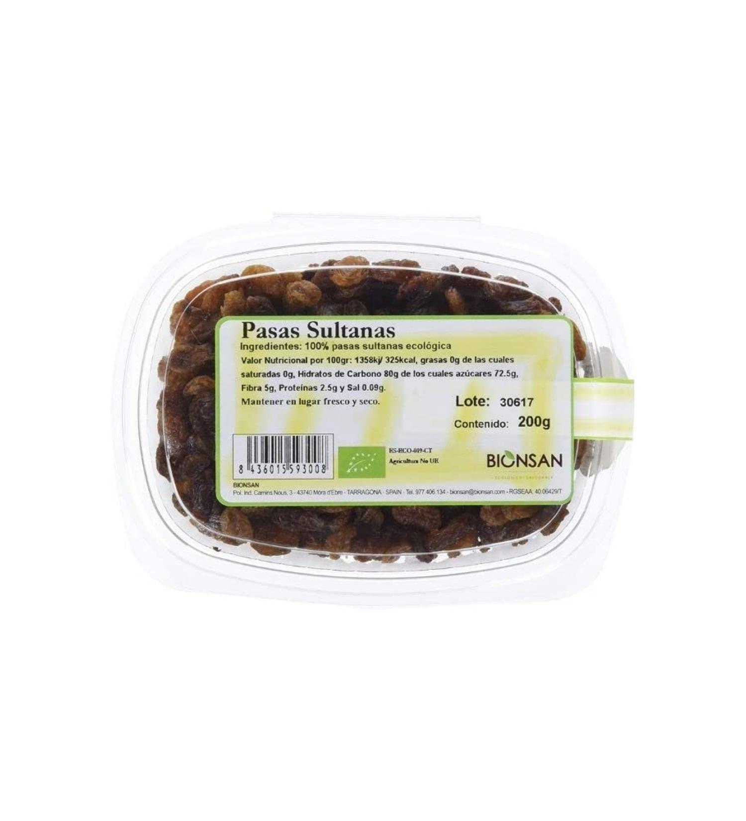 BIONSAN - ORGANIC - Sultana Raisins 200g - Pack of 6 - Buy Online on GoSupps.com