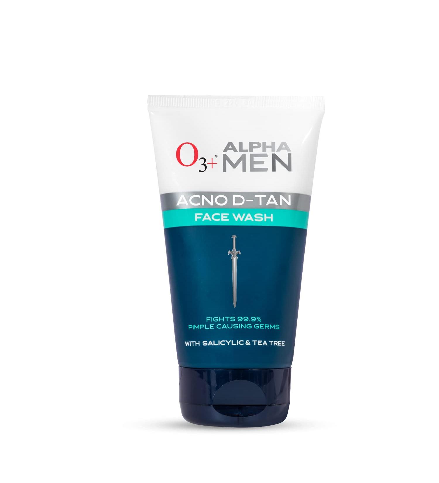 O3+ Alpha Men Acno D-Tan face wash With Tea Tree 100 gram - Buy Online on GoSupps.com
