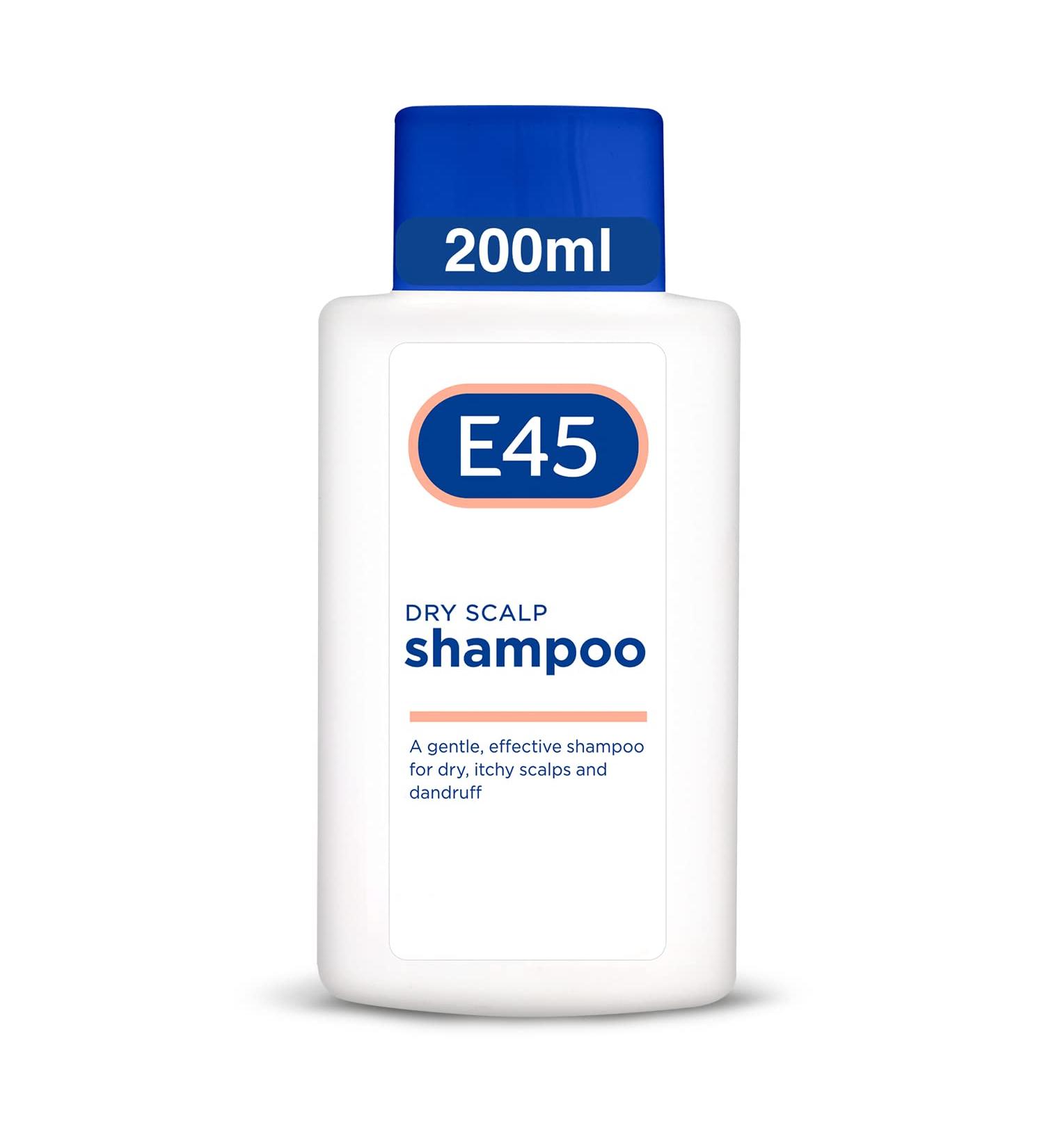 E45 Dermatological Dry Scalp Shampoo 200ml - Pro Vitamin B5 Hydrating Shampoo for Dry Scalp Relief - Anti Dandruff, Perfume Free - Buy Online on GoSupps.com