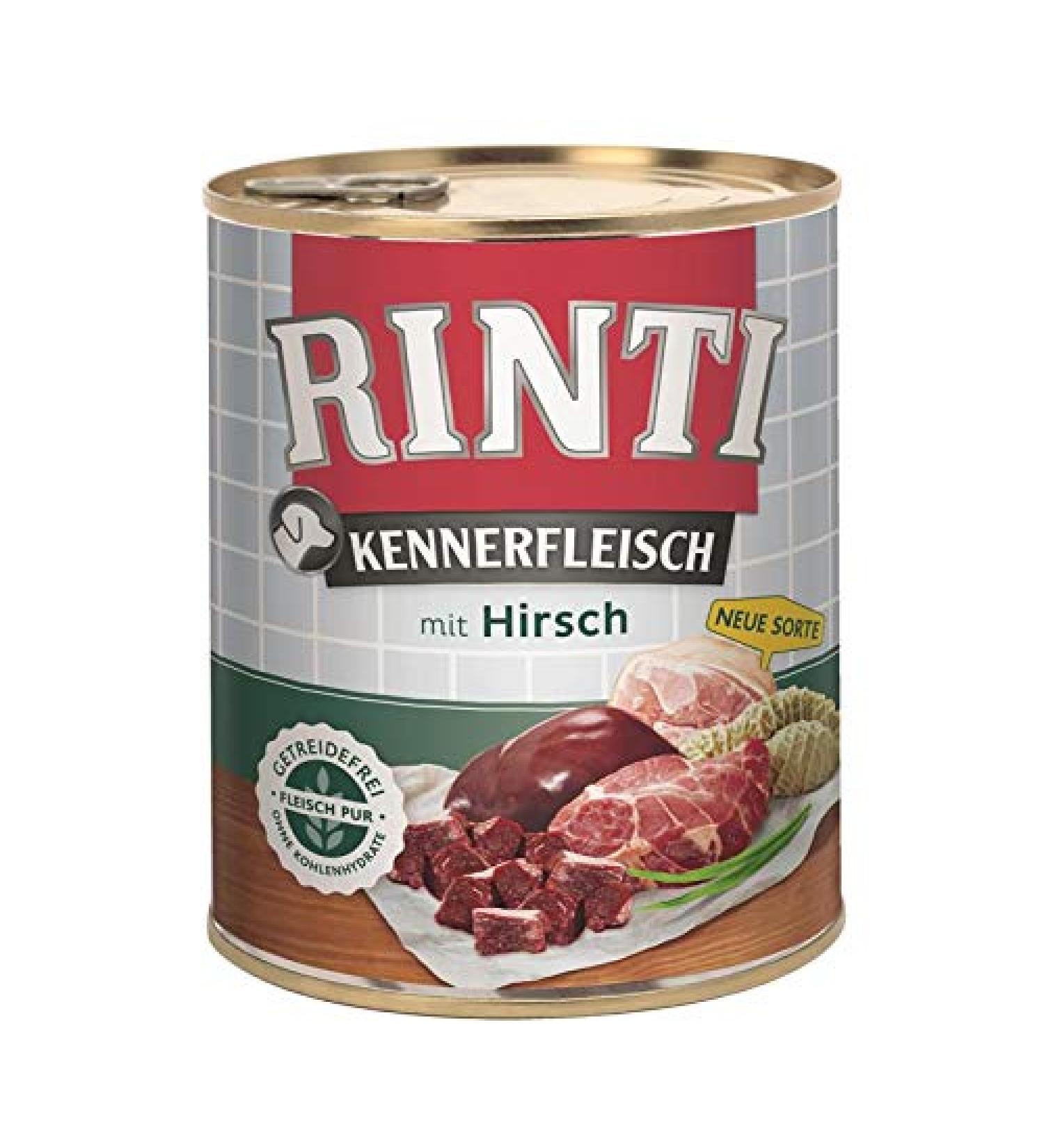 Rinti Kennerfleisch Venison - 12 x 800 g wet dog food