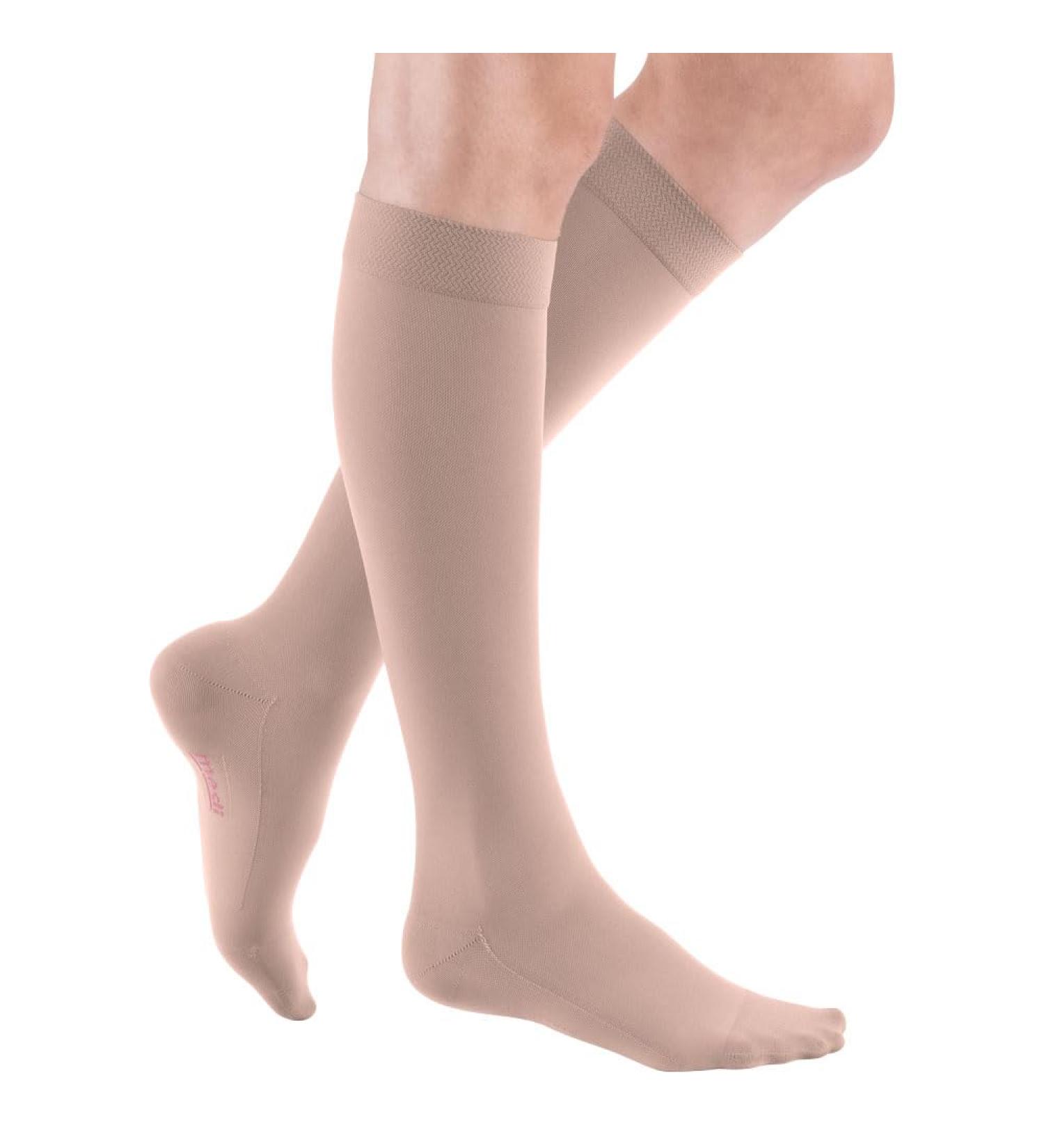 medi mediven comfort CCL2 AD compression stockings short with soft toe I cashmere Cashmere I