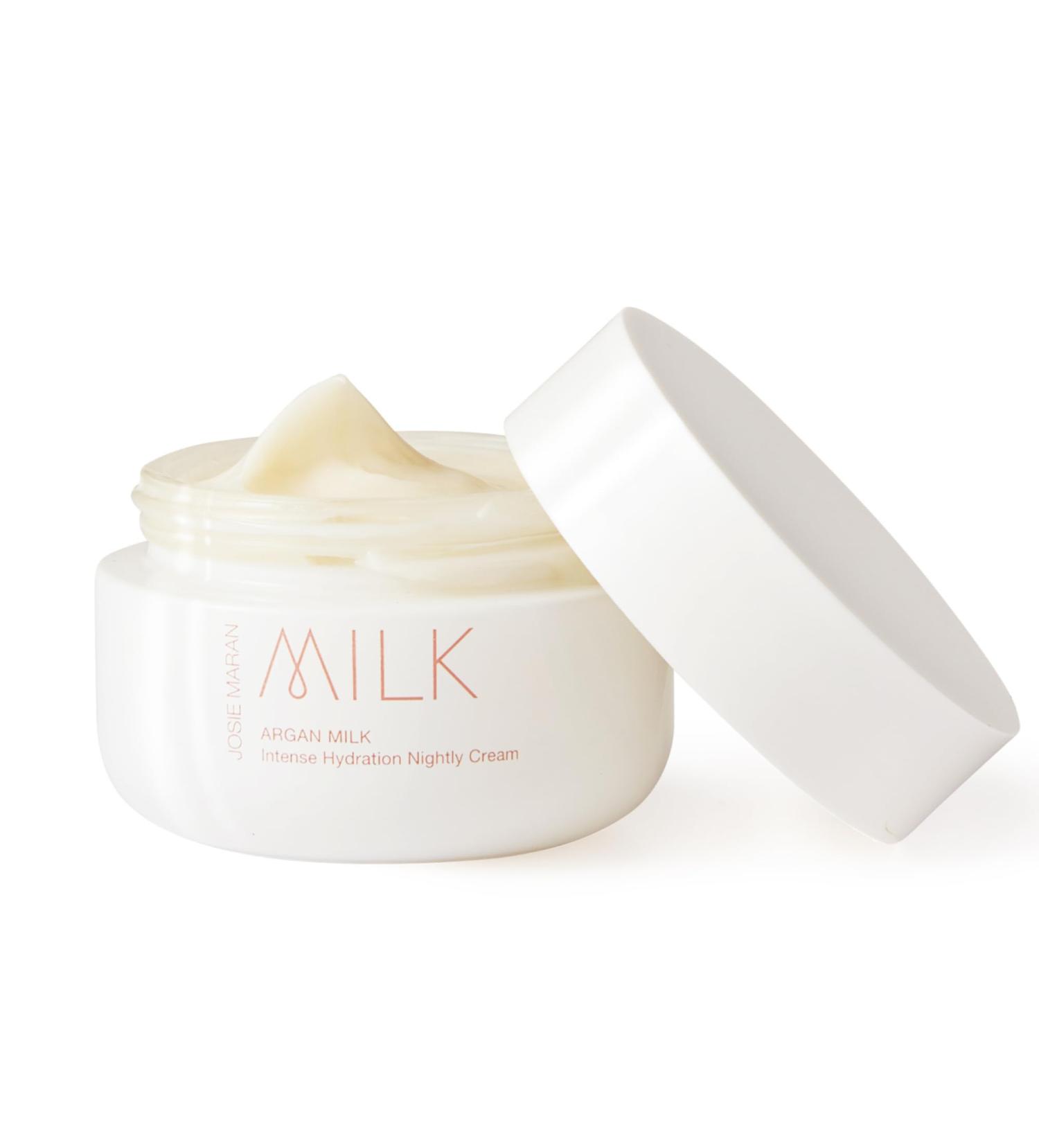 Josie Maran Argan Milk Intense Hydration Night Cream - Hydrating Anti Wrinkle Face Cream with 100% Pure Organic Argan Oil - Fast-Absorbing & Skin-Plumping (1.7 Fl Oz) - Buy Online on GoSupps.com