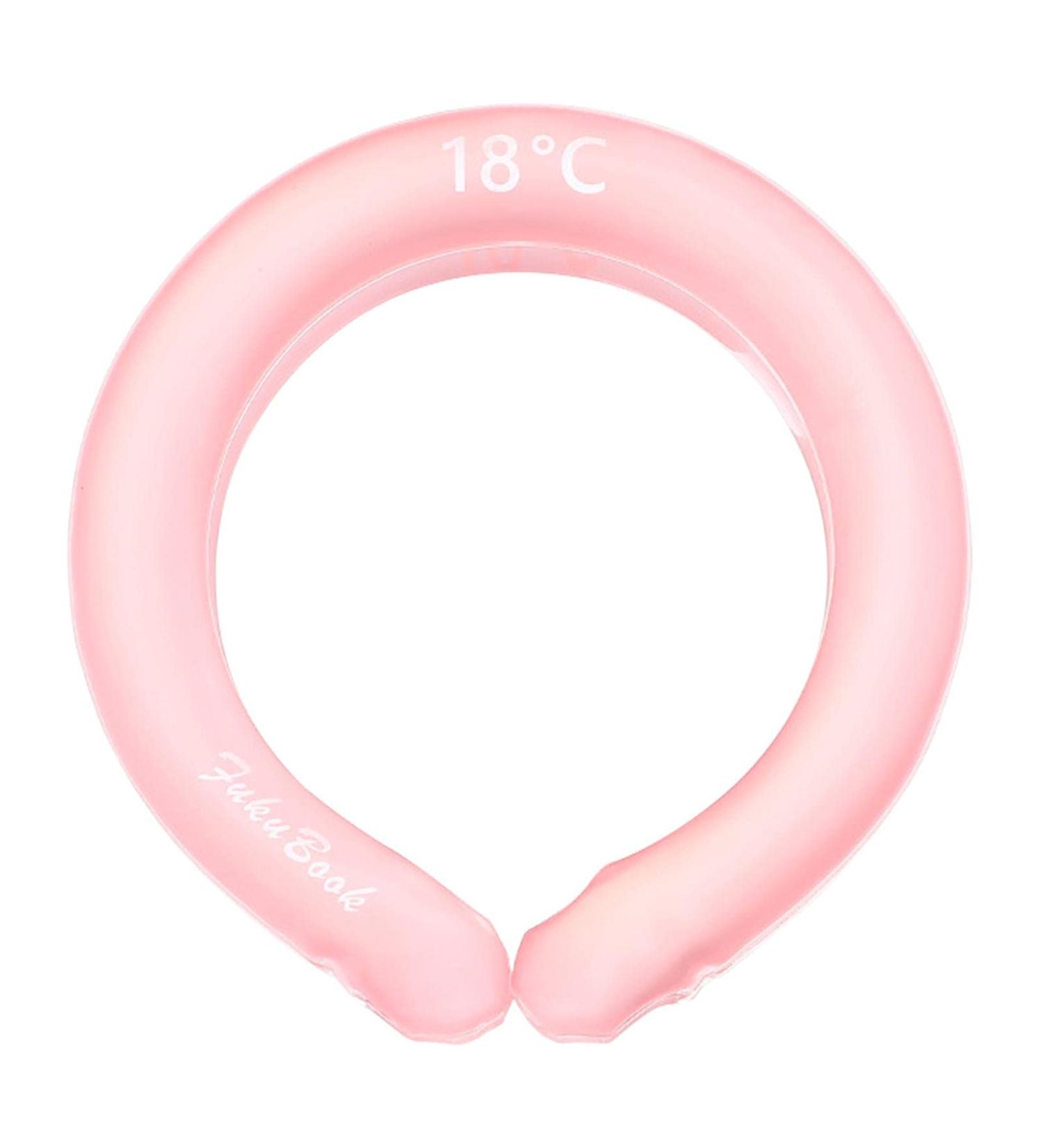 Neck Cooling Tube Wearable Cooling Neck Wraps for Heat Heatstroke Prevention Ice Cushion Tube Hands Cold Gel Ice Pack Relief for Hot Flashes and Fever Pink - Buy Online on GoSupps.com