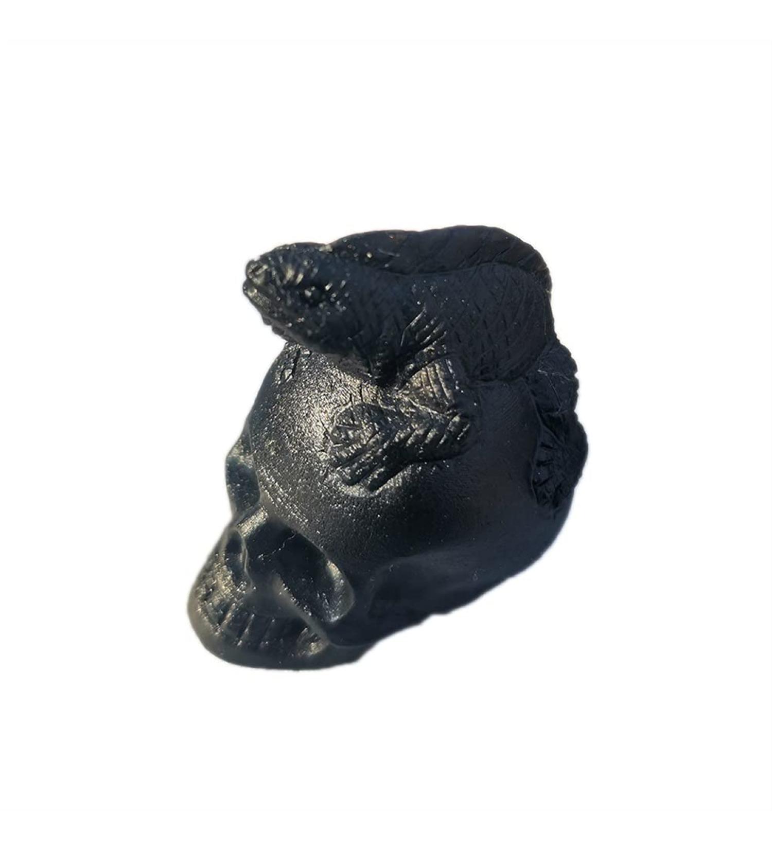 Stone Natural Black Obsidian Lizard Head Skull Figurine Hand Carved Quartz Animal Statue Crystal Stone Home Decoration Craft Balance Gemstone Decoration ERTEYIN - Buy Online on GoSupps.com