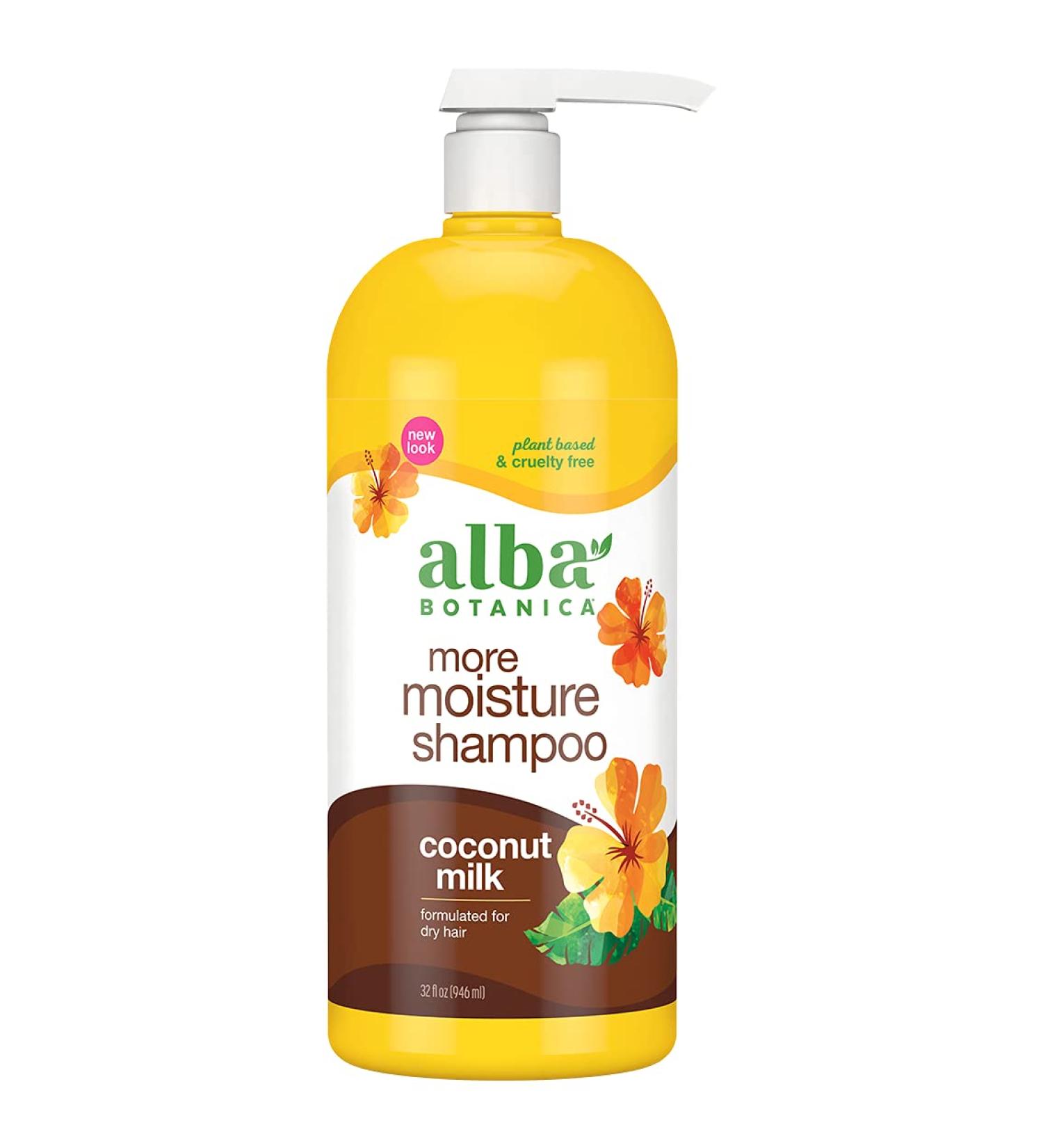 Alba Botanica More Moisture Shampoo Coconut Milk 32 Oz - Hydrating Formula for Soft Hair | 1-Pack, 32 Ounce - Buy Online on GoSupps.com