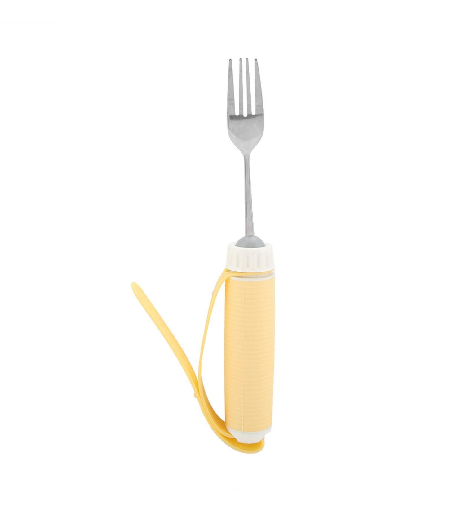 Adaptive Utensils for Independence: Easy Grip Spoon & Fork Set | Stainless Steel Dishes for Arthritis Elderly & Disabled - Buy Online on GoSupps.com