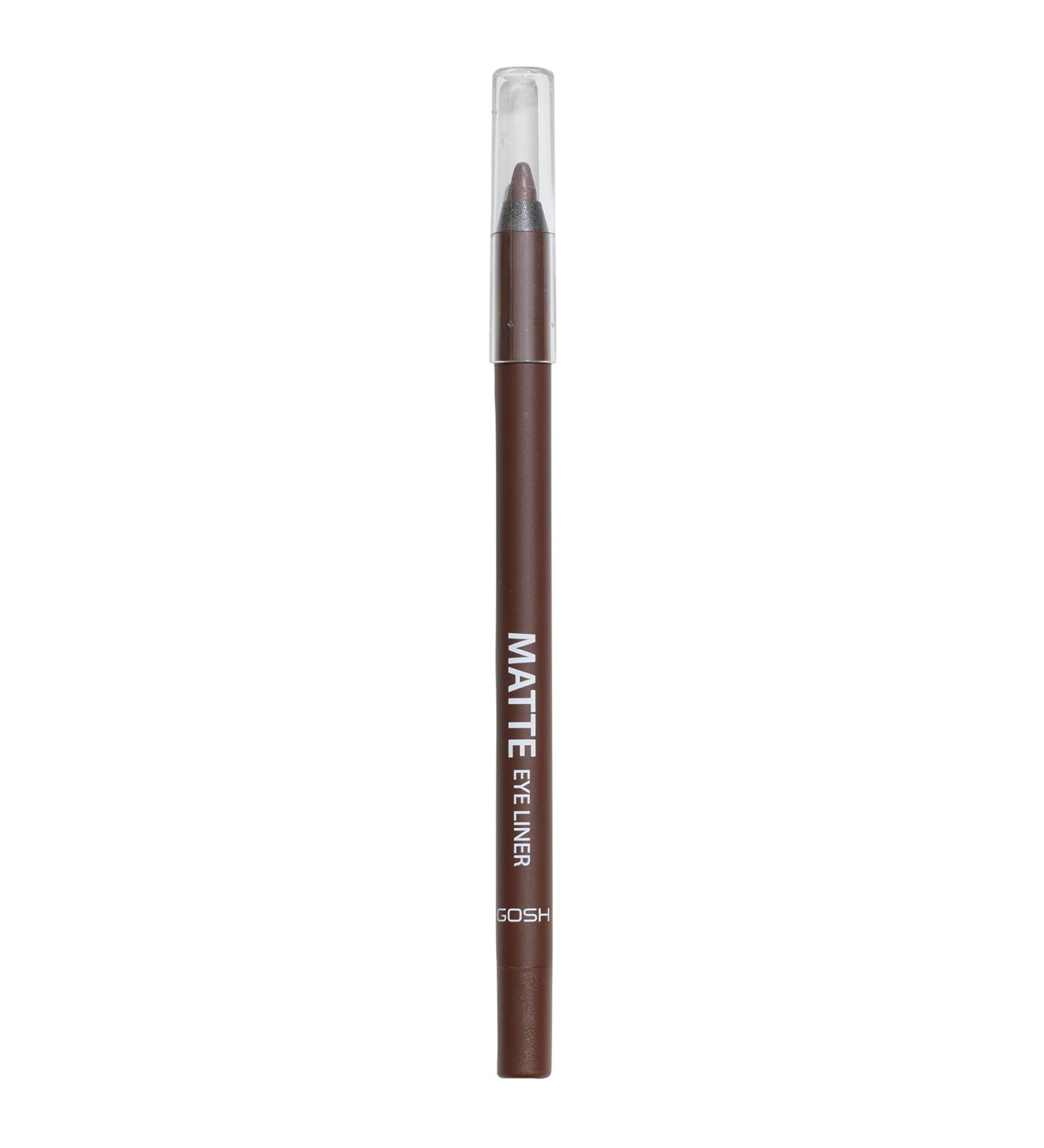 Gosh Matte Eyeliner Intense Black - Creamy Soft Texture High Opacity for Smokey Eyes Vegan & Perfume-Free - 015 Mahogany (1 Pack) - Buy Online on GoSupps.com