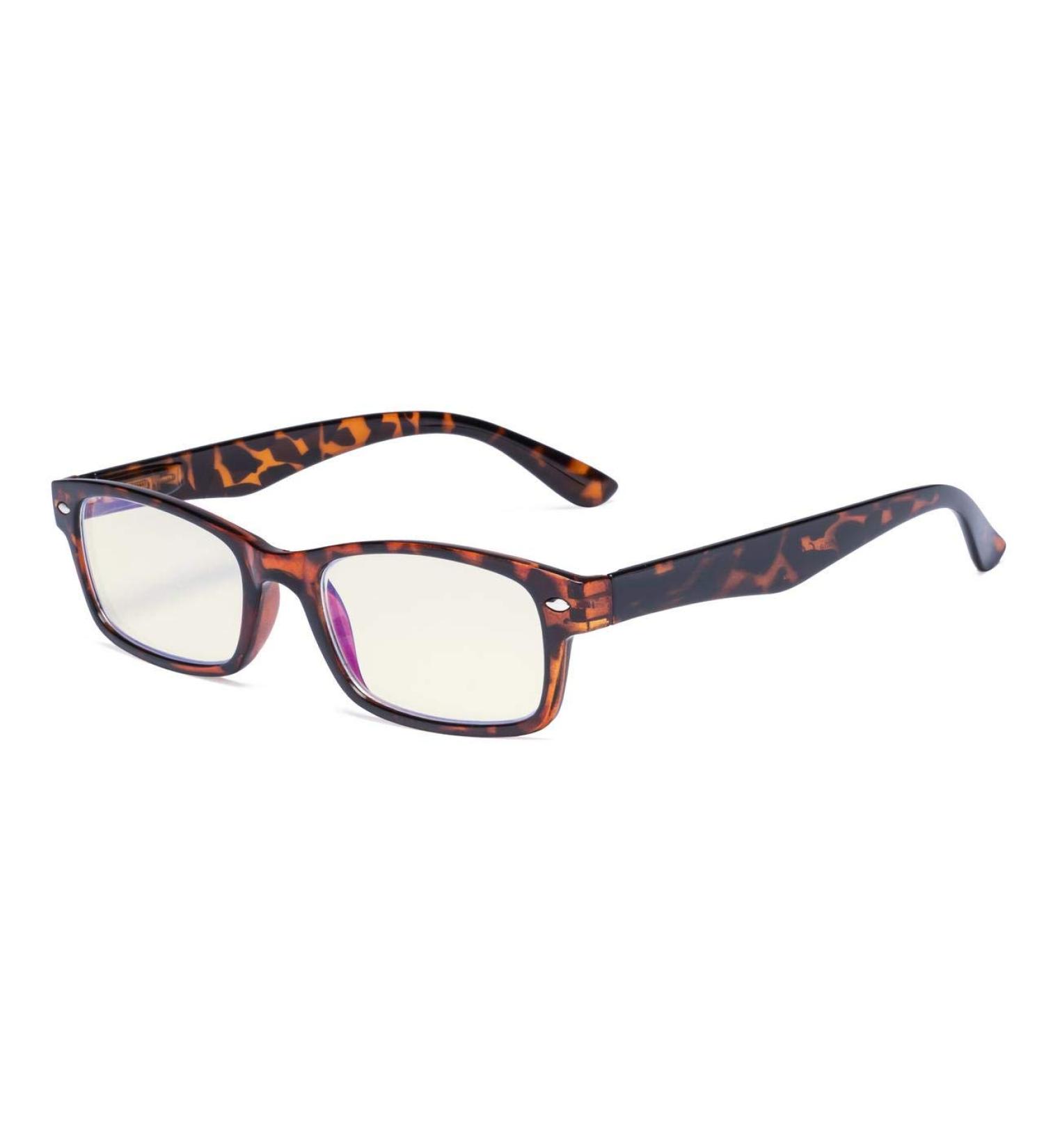 Eyekeper Computer Reading Glasses with UV Protection & Anti-Blue Light - Tortoise Frame Scratch-Resistant BB40 Lens 2.0 Diopters - Buy Online on GoSupps.com